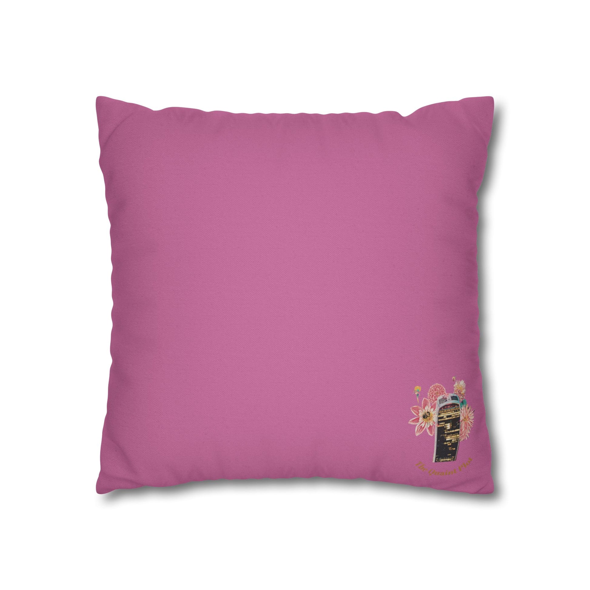 light-pink-pillowcase-robin-and-pears-tree-and-sunflower-design - front view