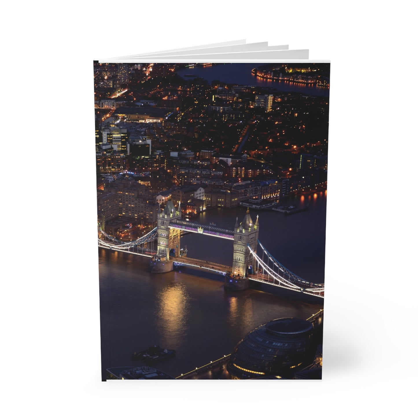 notebook-shard-at-night-tower-bridge-and-the-tower-of-london-urban-view-a5-softcover - front view