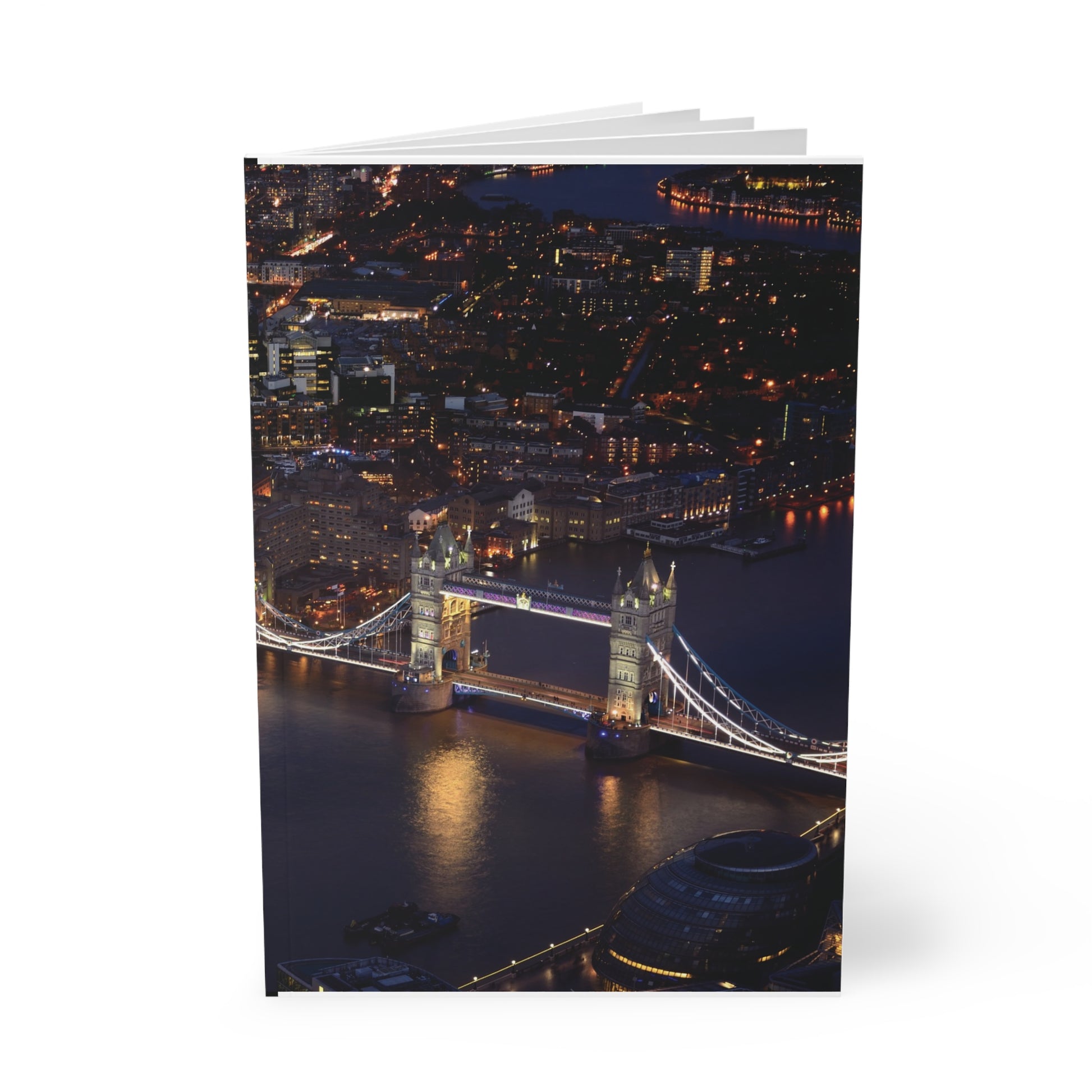 notebook-shard-at-night-tower-bridge-and-the-tower-of-london-urban-view-a5-softcover - front view