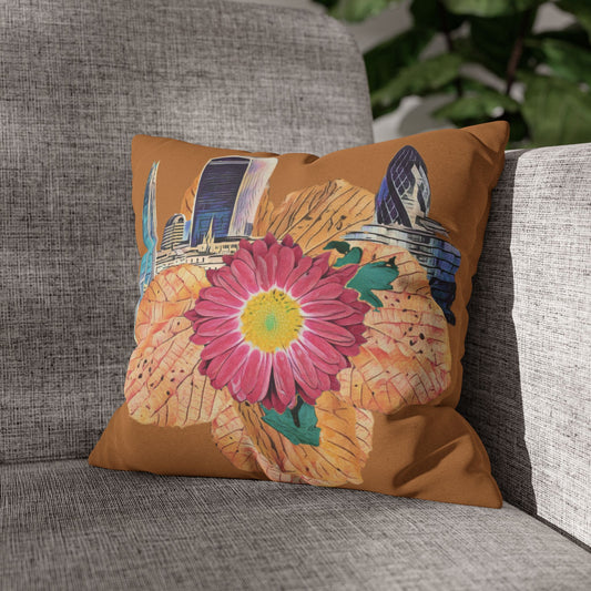 pillowcase-london-landmarks-autumn-floral-foliage - front view