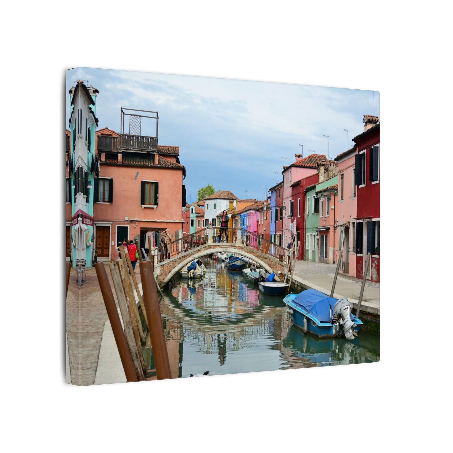 Mulano Canal Bridge Matte Canvas Wall Art — Stretched Multi-Size