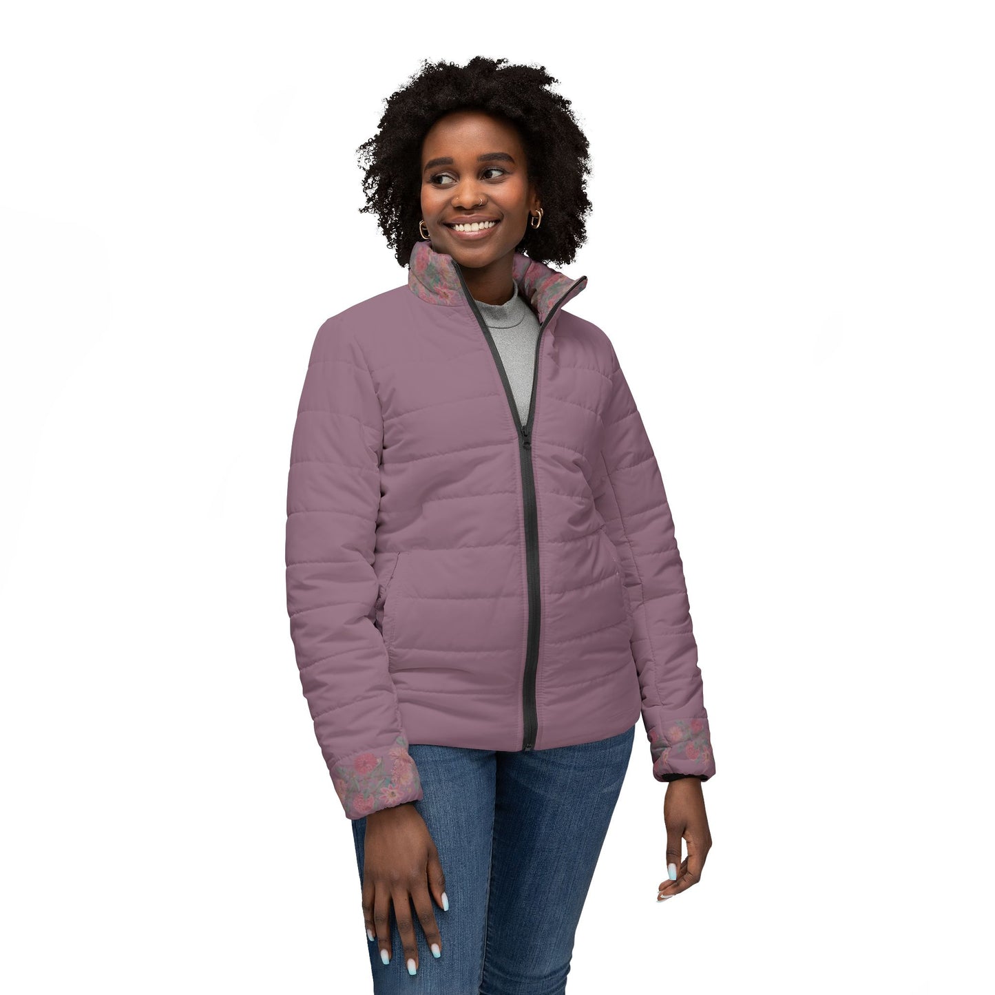 Dark Pink Puffer Jacket - extremity Dahlia Cascade Design