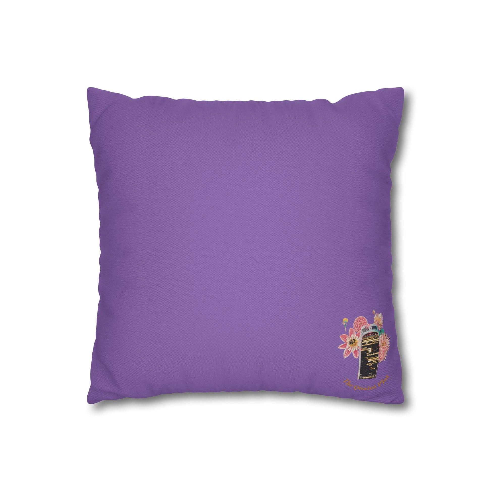 lavander-pillowcase-squirrels-and-apple-tree-floral-design - front view
