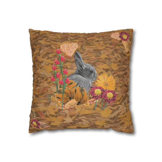 foliage-background-nature-themed-decorative-pillowcase-cozy-home-accent-gift-for-nature-lovers-fall-decor-eco-friendly-cushion-cover - front view