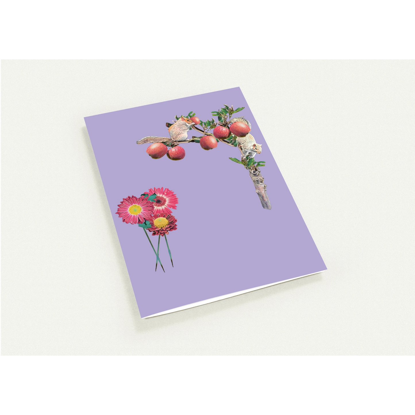 autumn-squirrel-and-apples-greeting-cards-pack-of-10-personalized-cards - front view