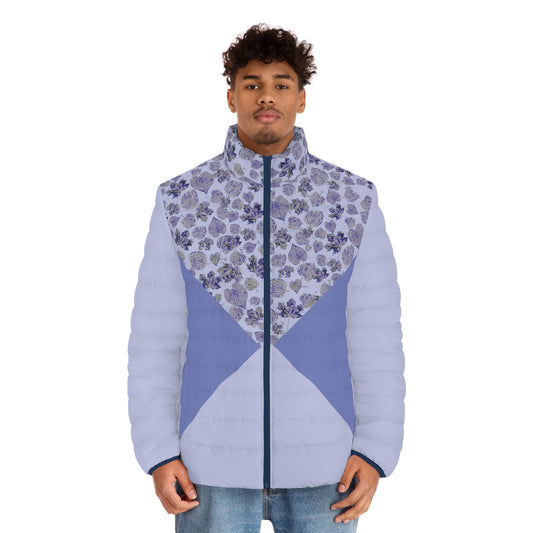 Ssymmetric Chest Foliage Explosion double Blues Puffer Jacket
