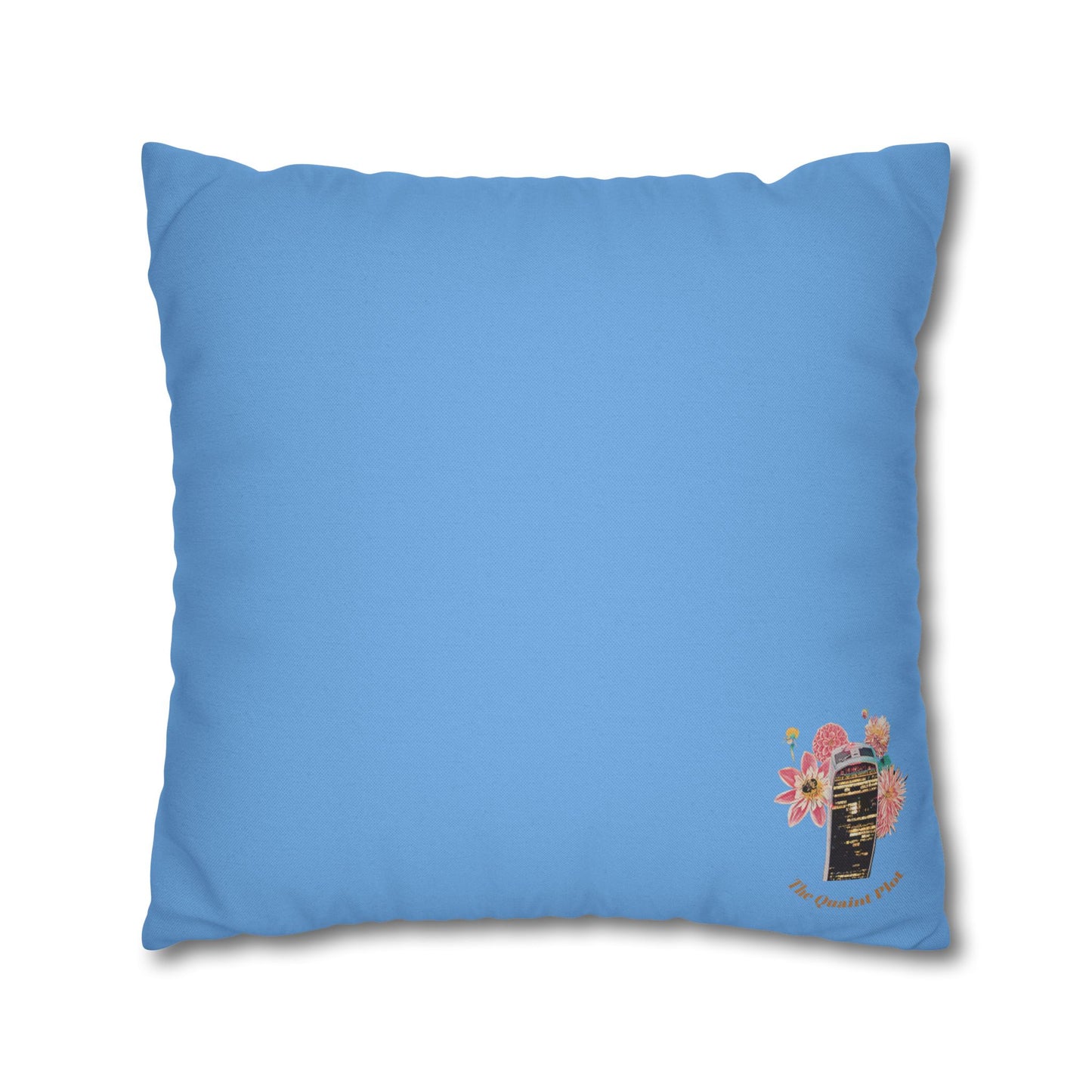 light-blue-pillowcase-squirrels-and-apple-tree-floral-design - front view