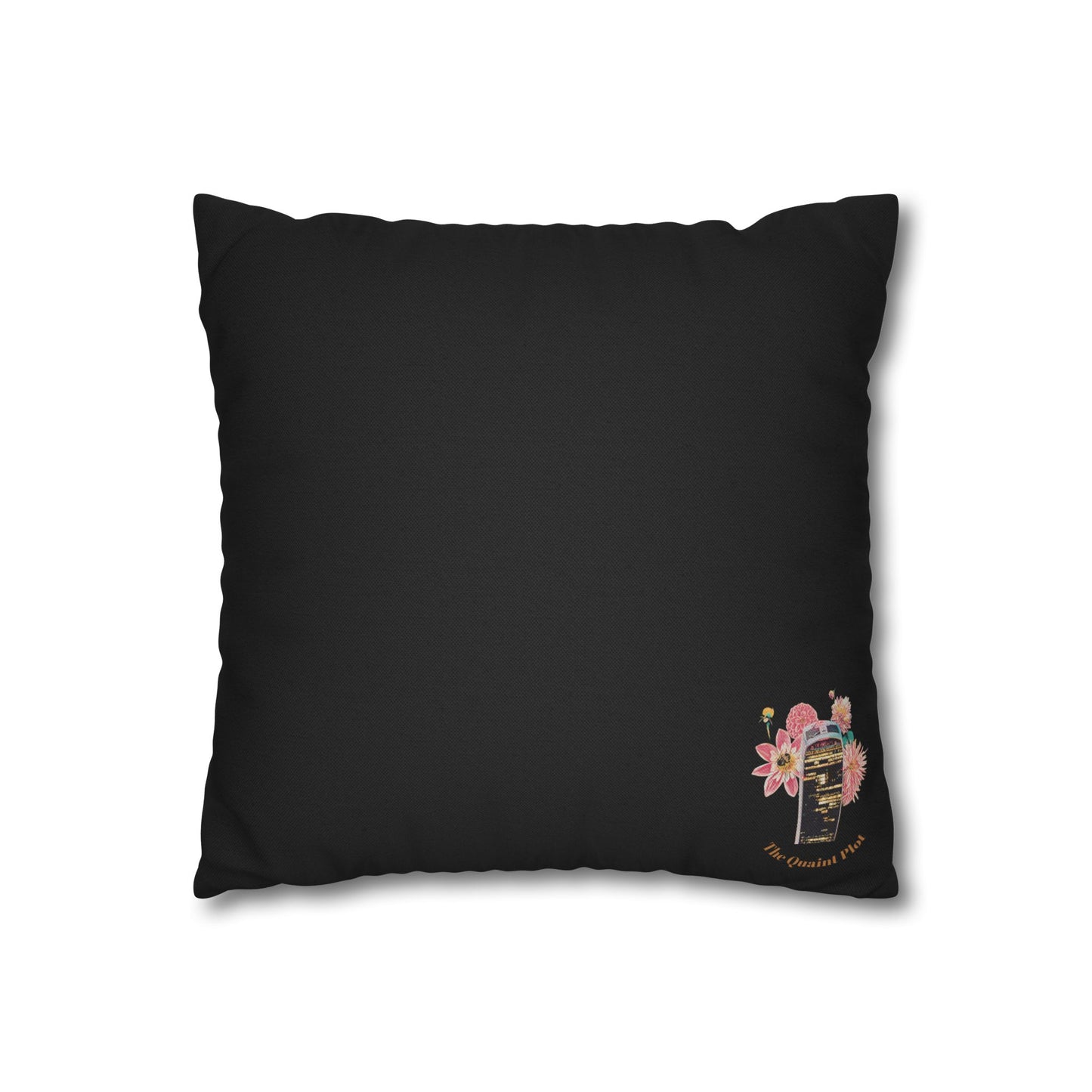 no-leaves-black-pillowcase-squirrels-and-apple-tree-floral-design - front view
