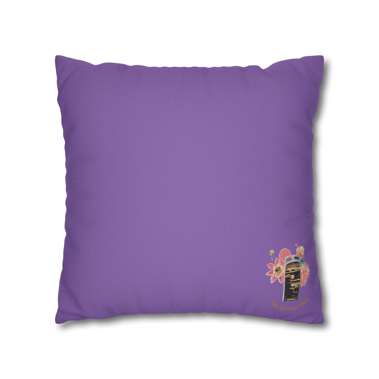 lavander-pillowcase-squirrels-and-apple-tree-floral-design - front view