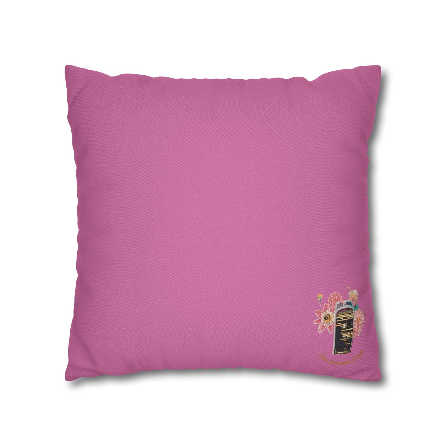 light-pink-pillowcase-cozy-fox-pumpkins-and-chrysanthemum-autumn-leaves-design - front view