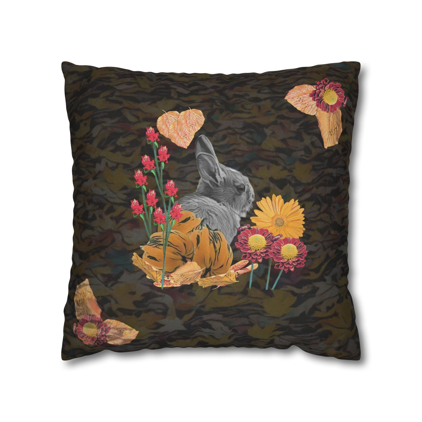 black-nature-themed-decorative-pillowcase-cozy-home-accent-gift-for-nature-lovers-fall-decor-eco-friendly-cushion-cover - front view