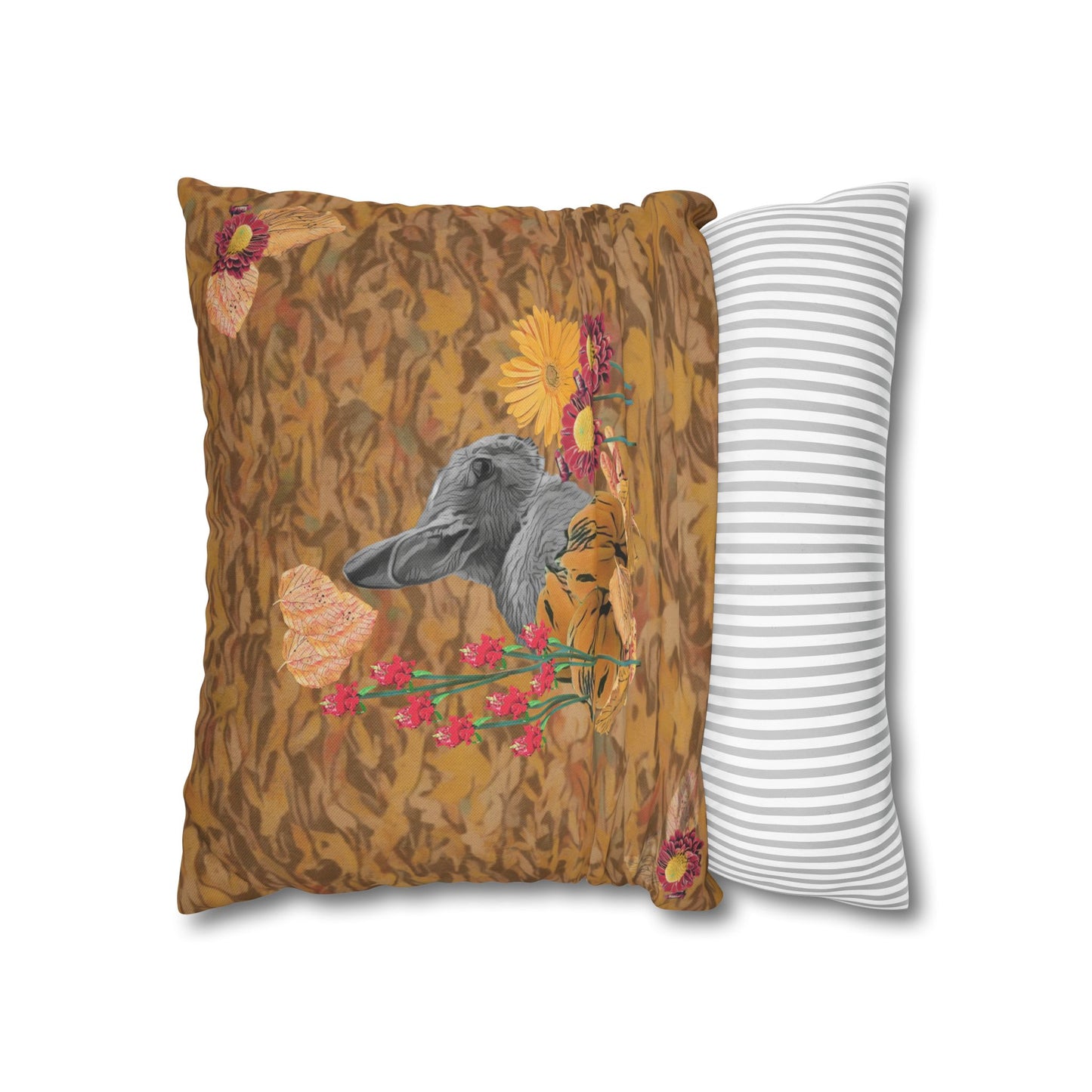 foliage-background-nature-themed-decorative-pillowcase-cozy-home-accent-gift-for-nature-lovers-fall-decor-eco-friendly-cushion-cover - front view