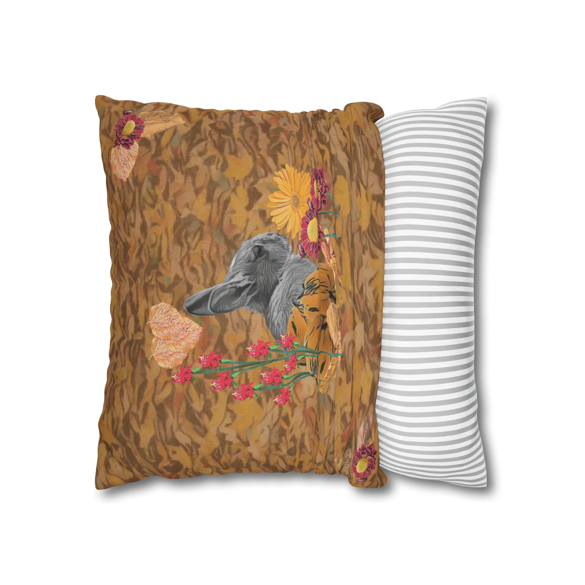 foliage-background-nature-themed-decorative-pillowcase-cozy-home-accent-gift-for-nature-lovers-fall-decor-eco-friendly-cushion-cover - front view