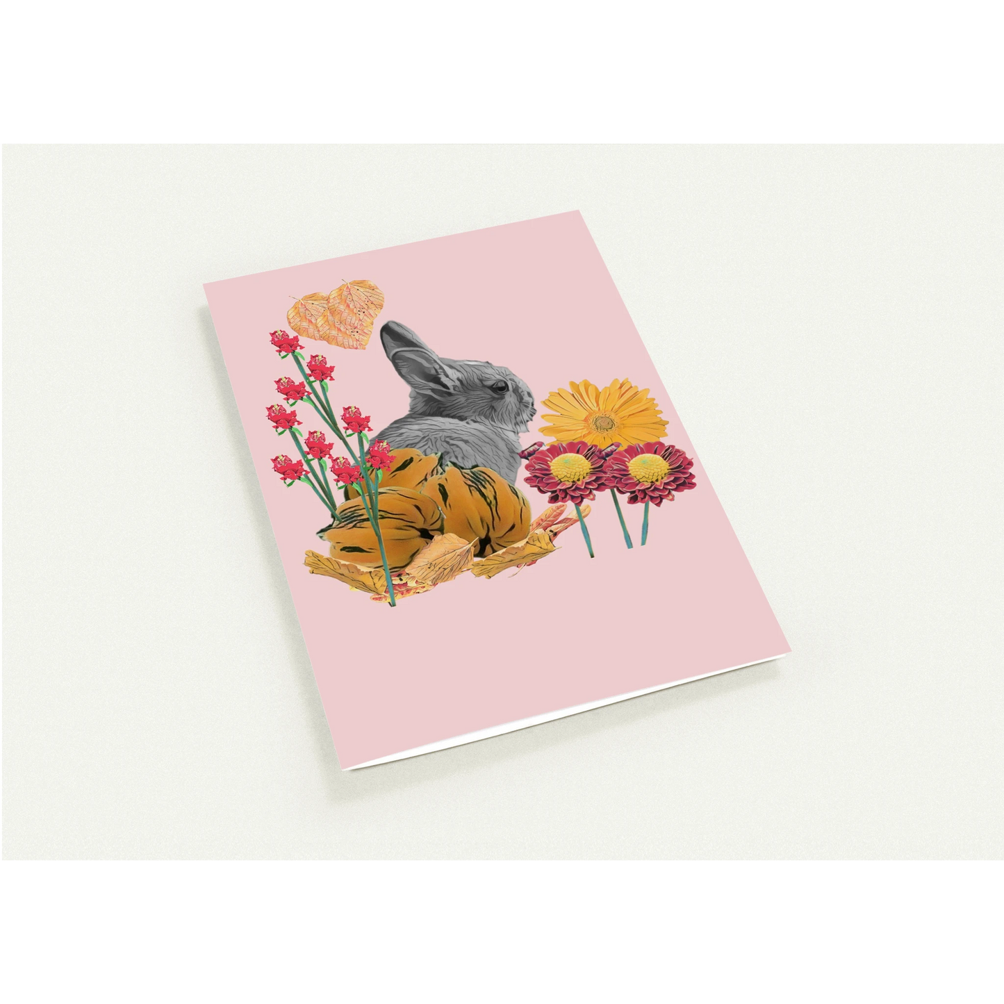 cute-rabbit-pumpkin-themed-greeting-cards-pack-of-10-personalized-cards - front view
