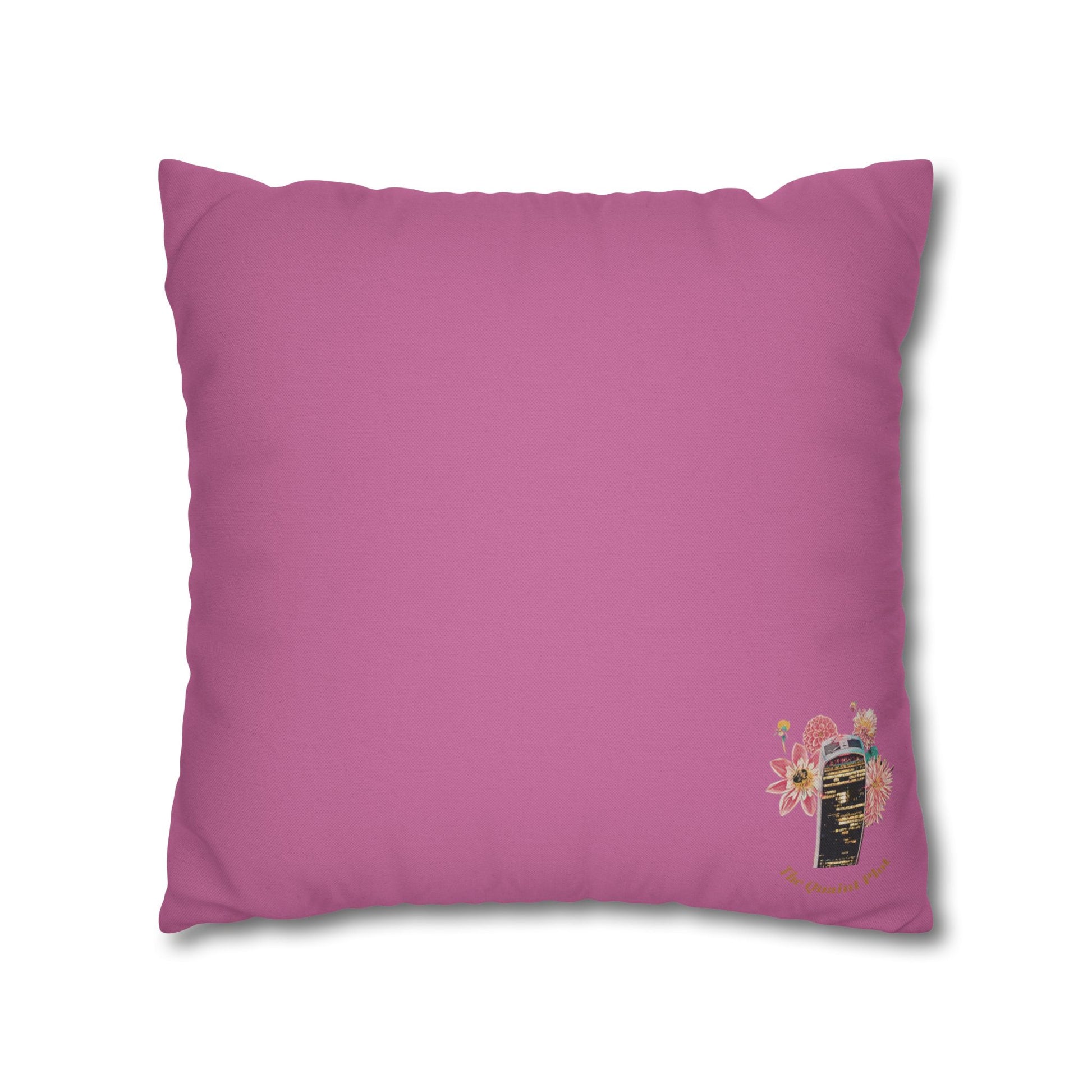 light-pink-pillowcase-robin-and-pears-tree-and-sunflower-design - front view