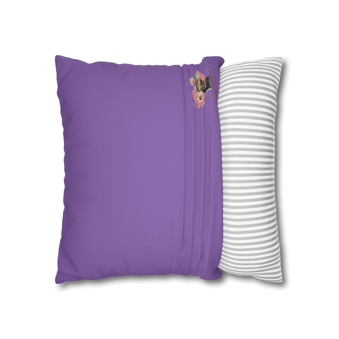 lavander-pillowcase-squirrels-and-apple-tree-floral-design - front view