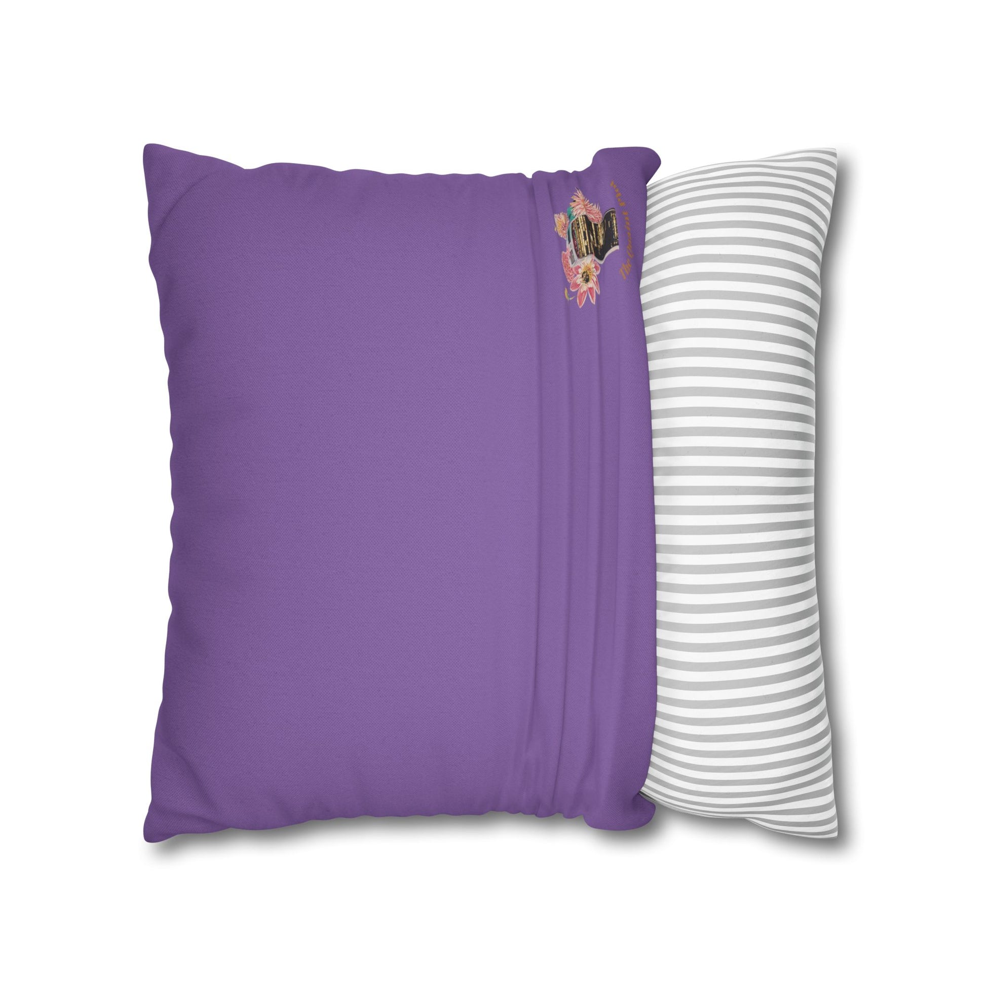 lavander-pillowcase-robin-and-pears-tree-and-sunflower-design - front view