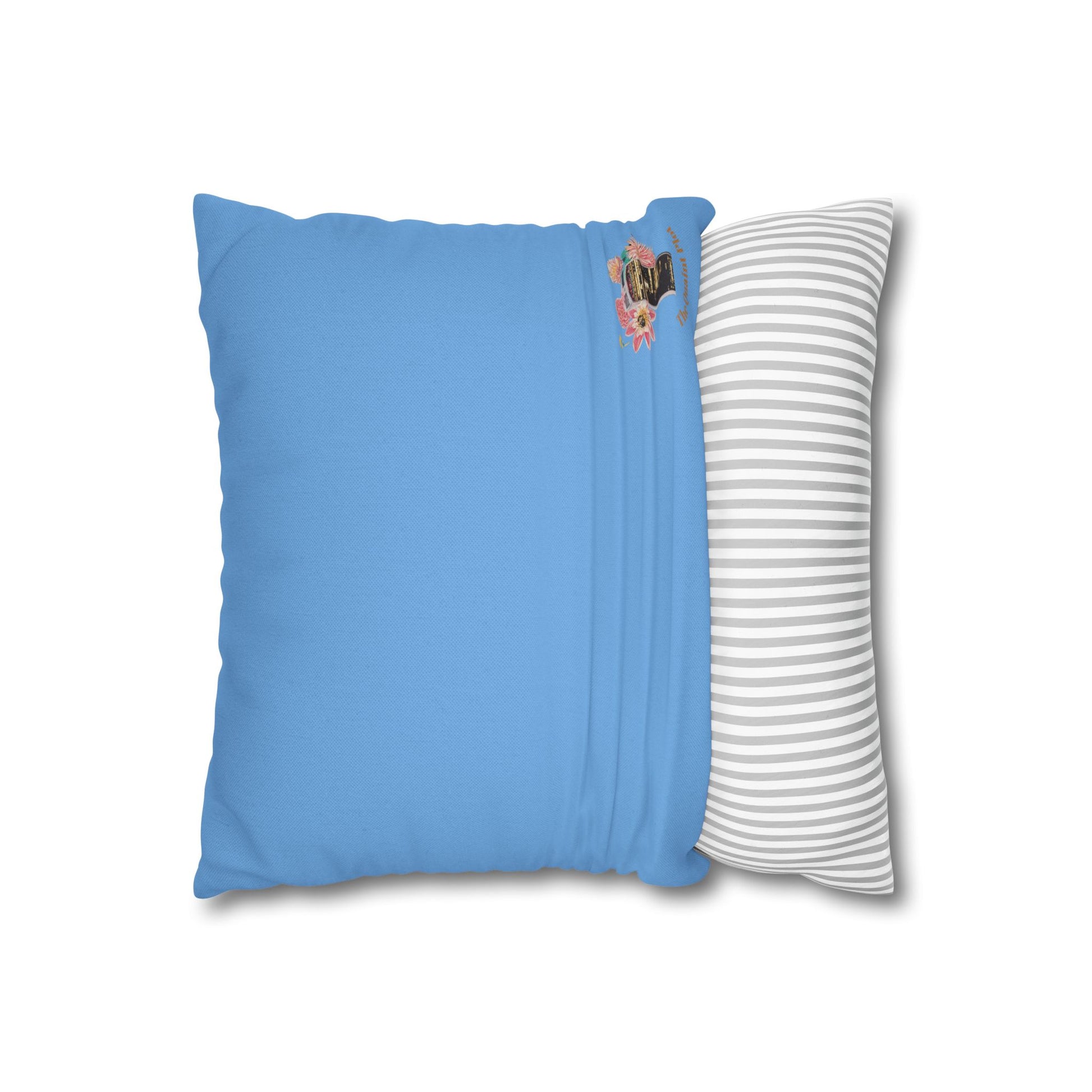light-blue-pillowcase-squirrels-and-apple-tree-floral-design - front view