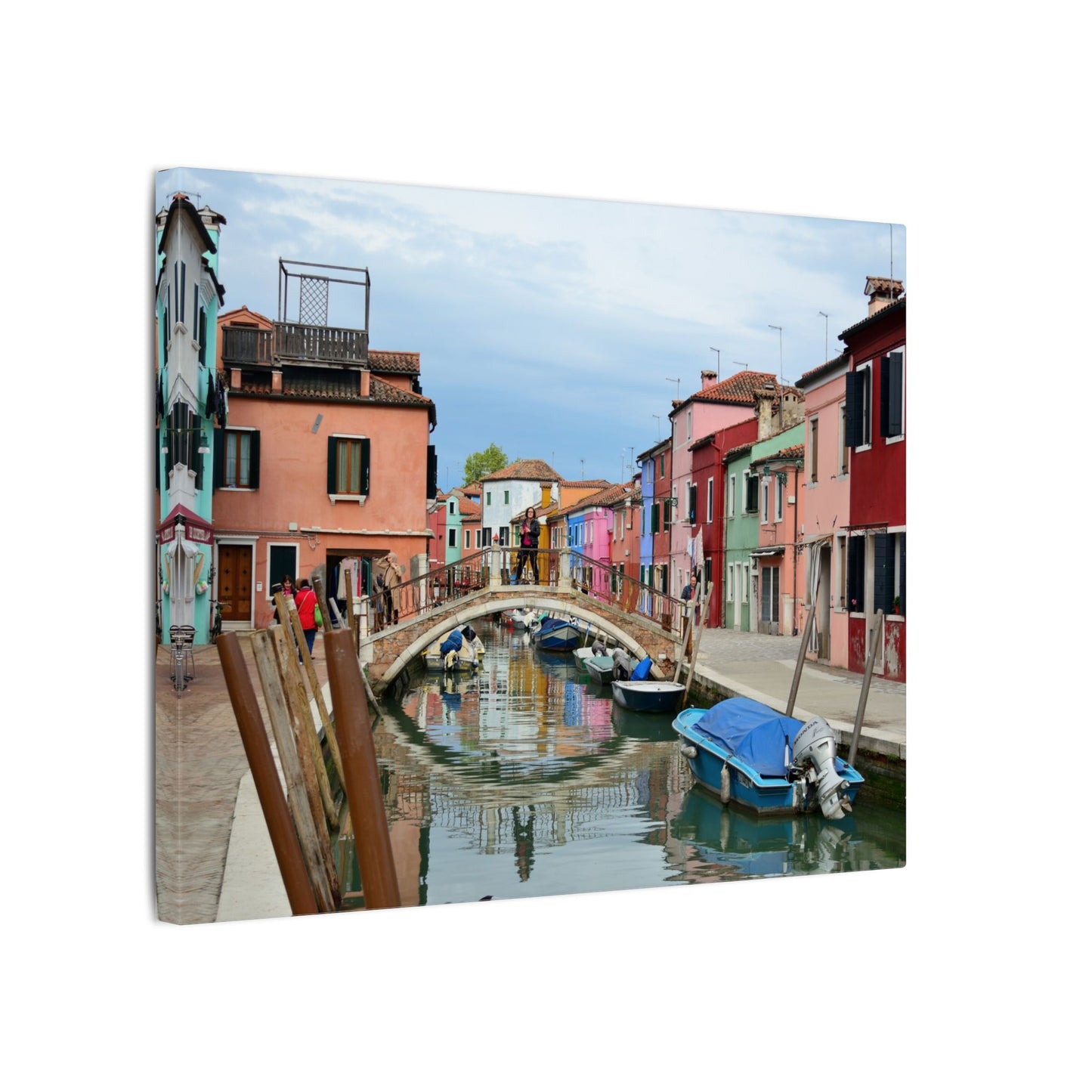 Mulano Canal Bridge Matte Canvas Wall Art — Stretched Multi-Size