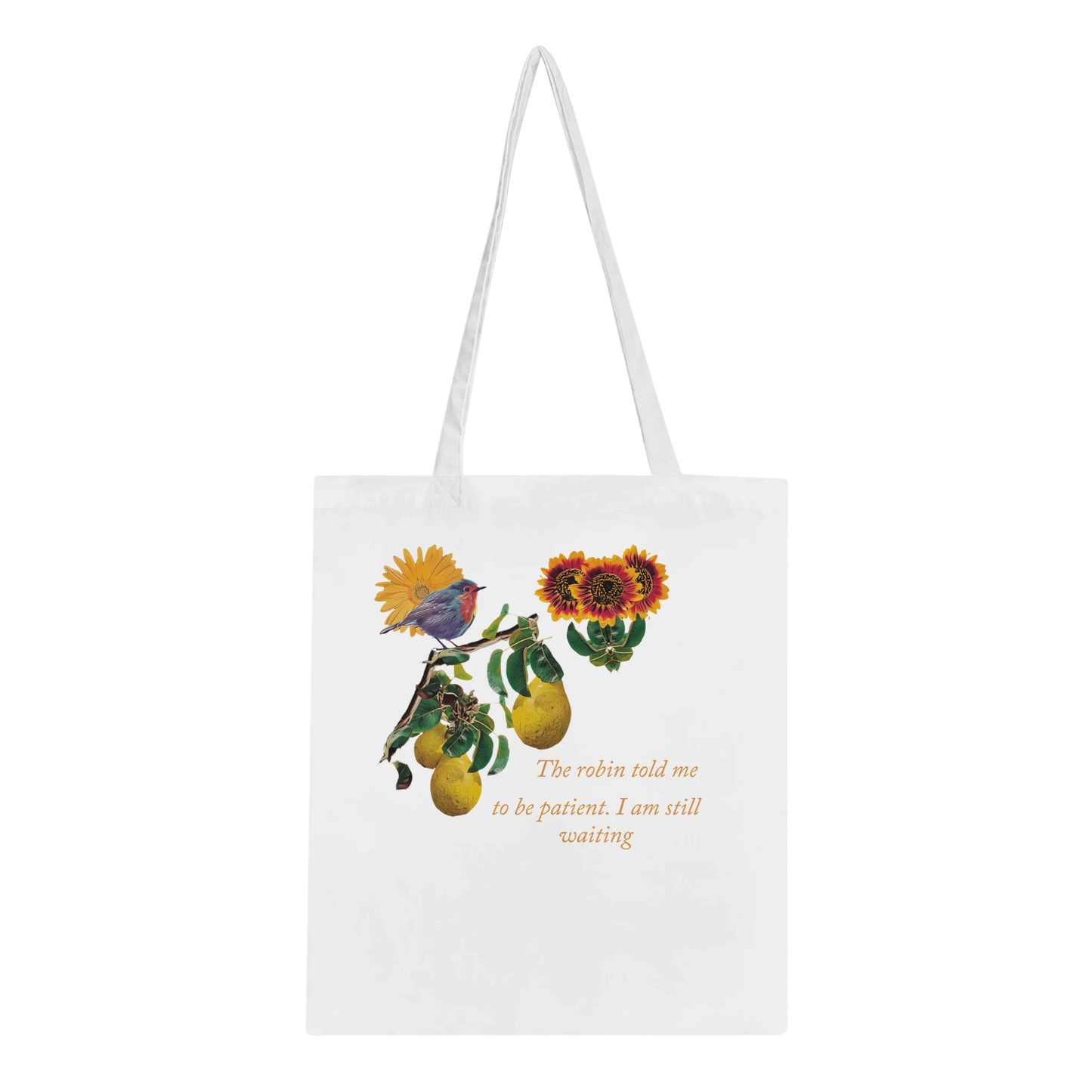 eco-conscious-tote-bag-with-dreamy-robin-and-per-tree-design-100-cotton - front view