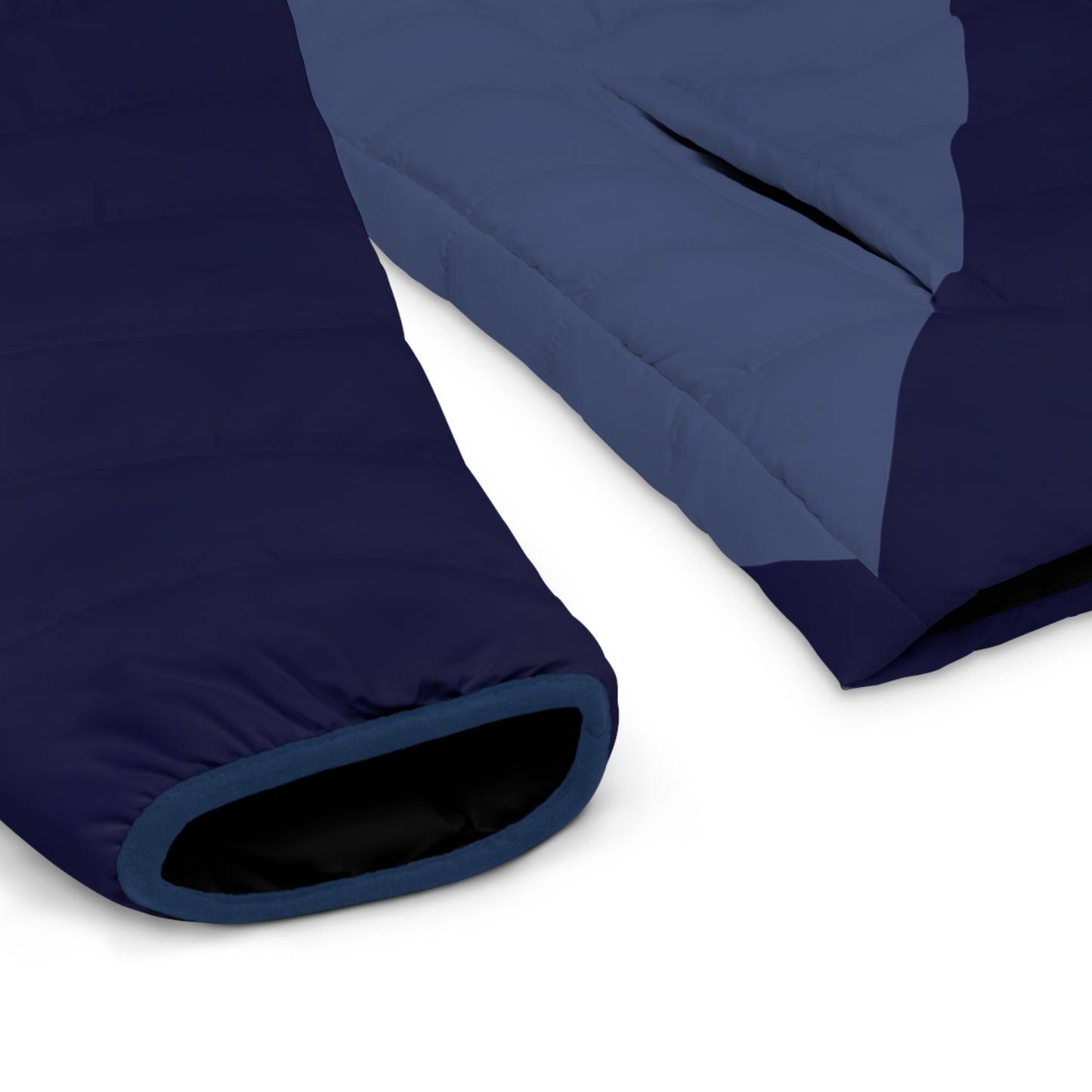 Plain Foliage  dark double Blues Puffer Jacket