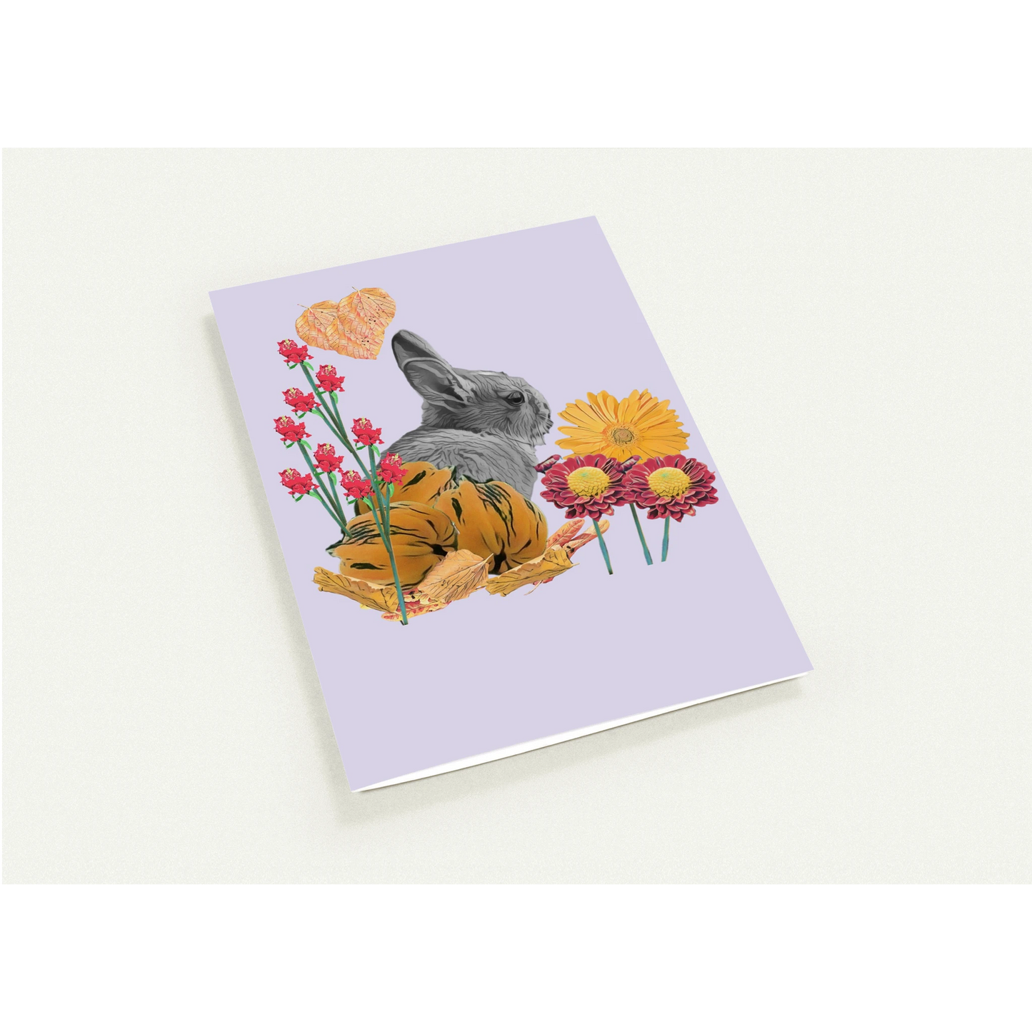 cute-rabbit-pumpkin-themed-greeting-cards-pack-of-10-personalized-cards - front view