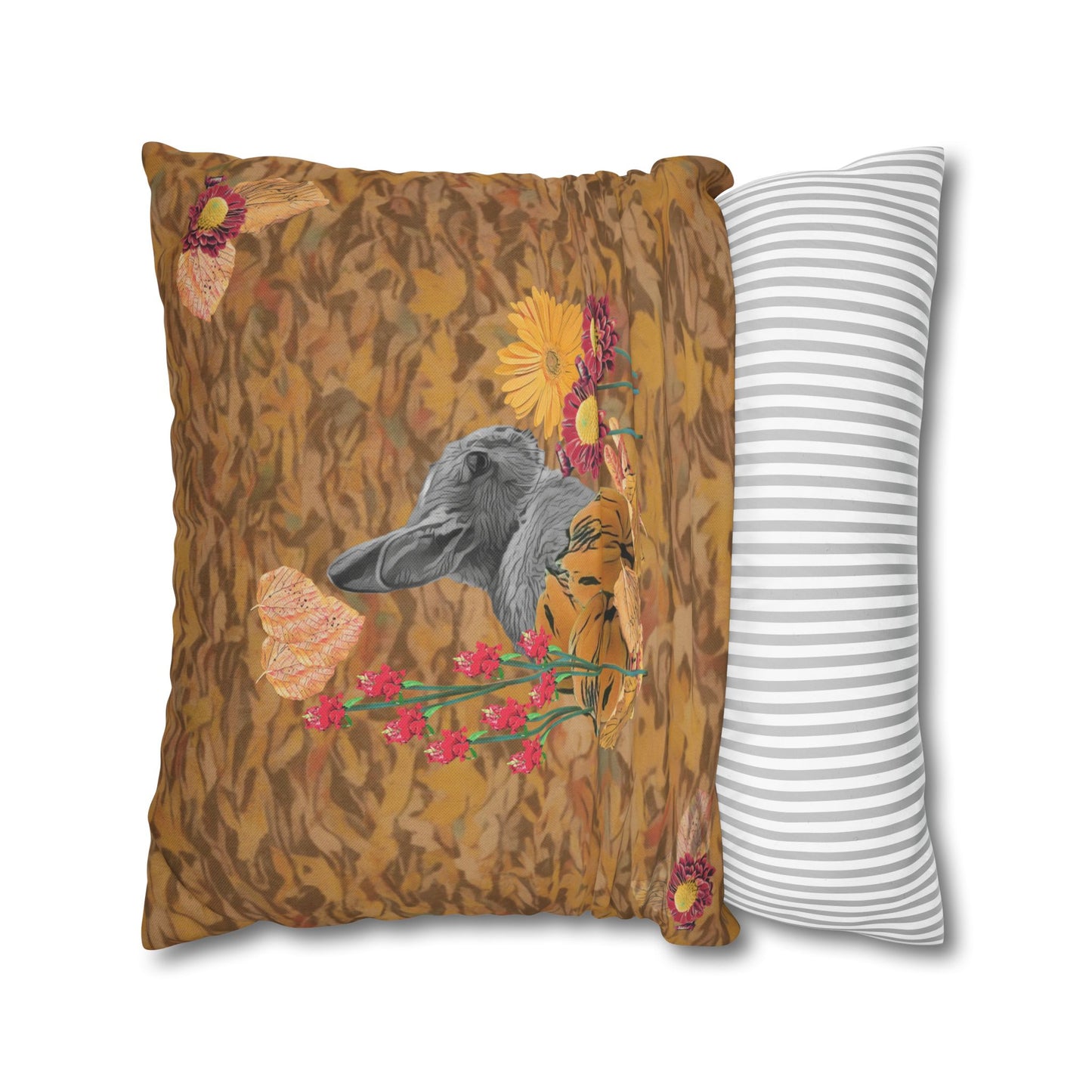 foliage-background-nature-themed-decorative-pillowcase-cozy-home-accent-gift-for-nature-lovers-fall-decor-eco-friendly-cushion-cover - front view