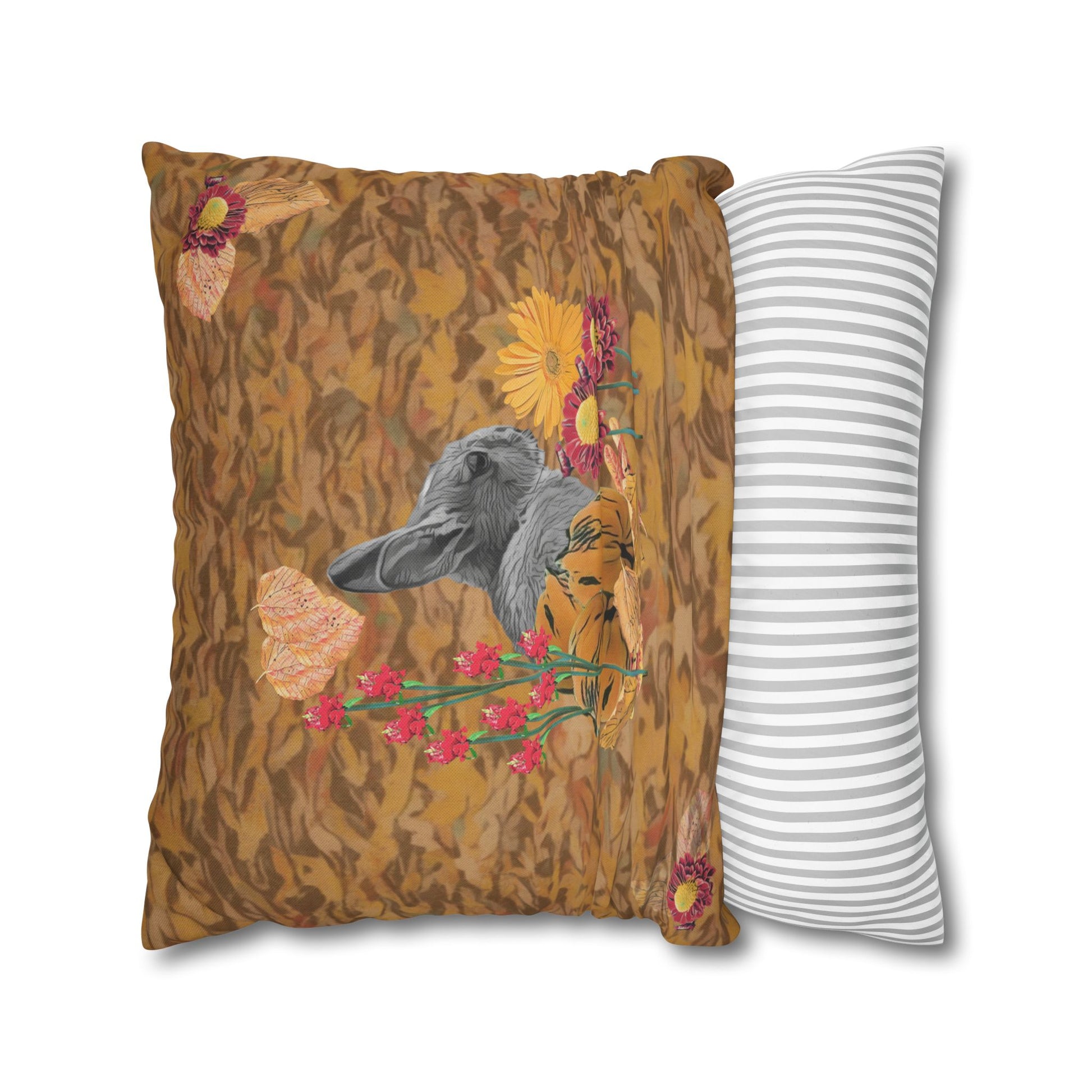 foliage-background-nature-themed-decorative-pillowcase-cozy-home-accent-gift-for-nature-lovers-fall-decor-eco-friendly-cushion-cover - front view
