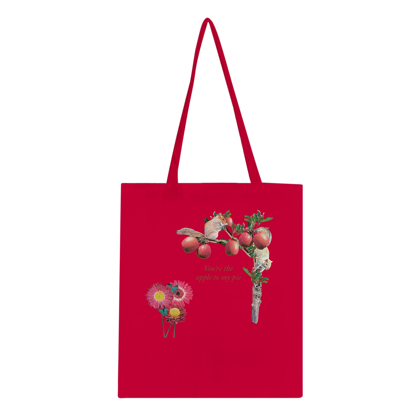 eco-friendly-tote-bag-with-squirrel-and-apples-design-10l-cotton-carrier - front view