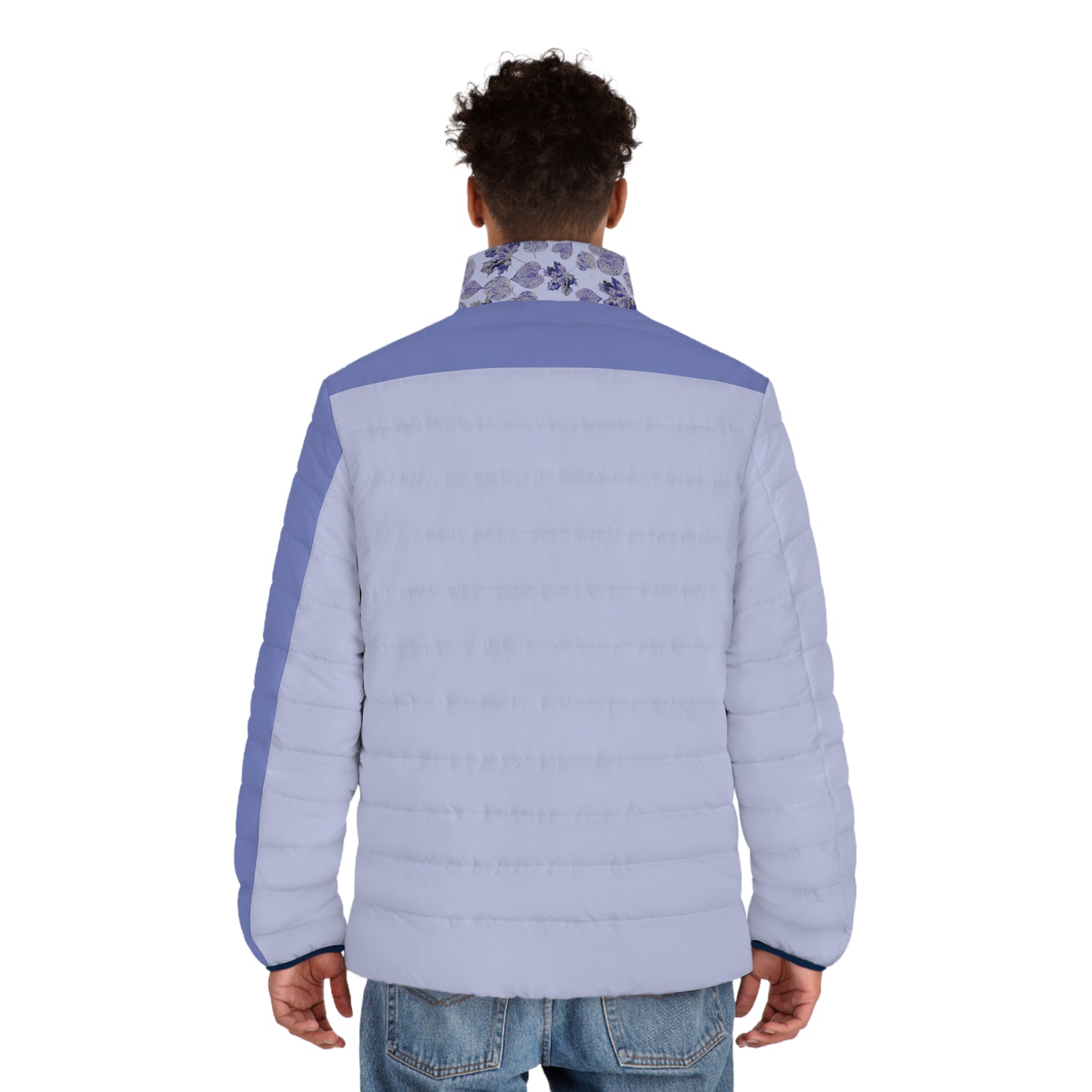 Foliage double light Blues Puffer Jacket