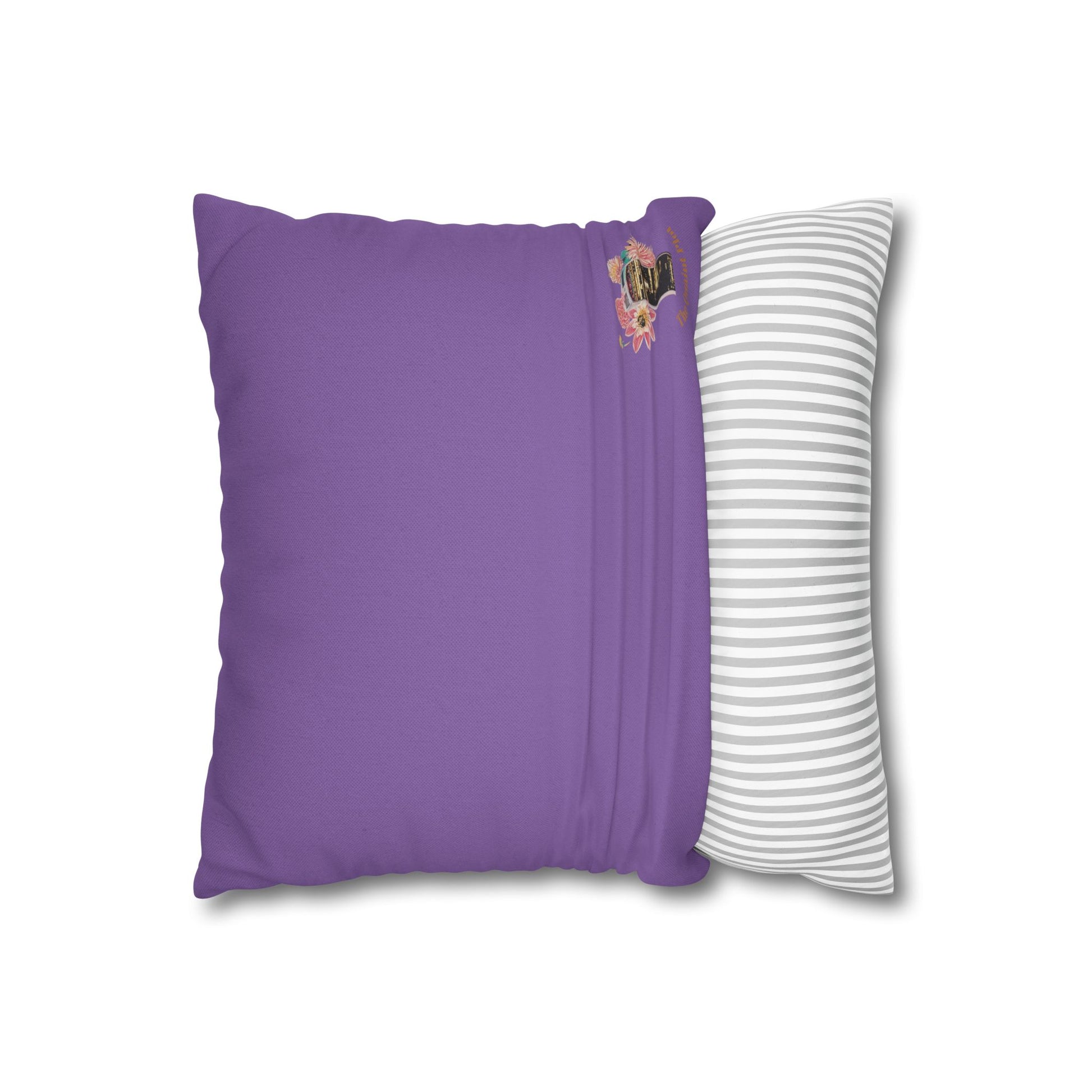 lavander-pillowcase-robin-and-pears-tree-and-sunflower-design - front view