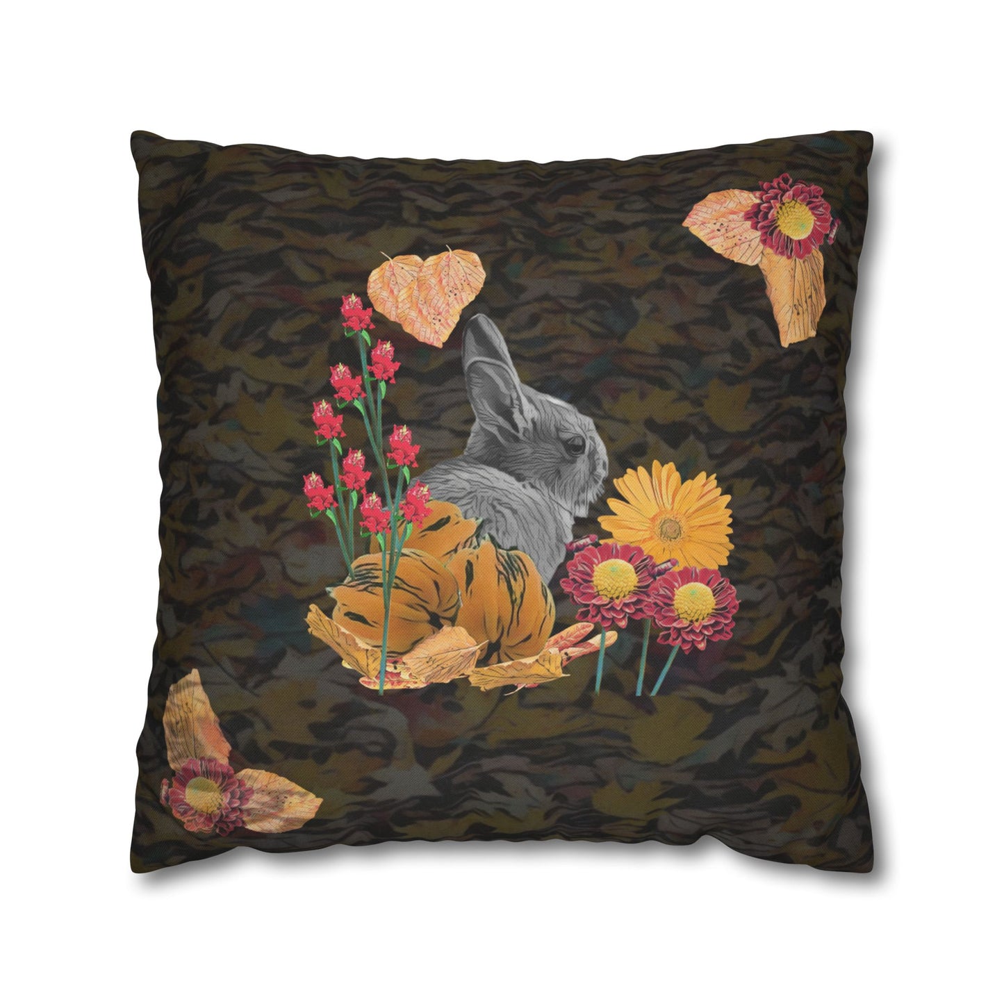 black-nature-themed-decorative-pillowcase-cozy-home-accent-gift-for-nature-lovers-fall-decor-eco-friendly-cushion-cover - front view