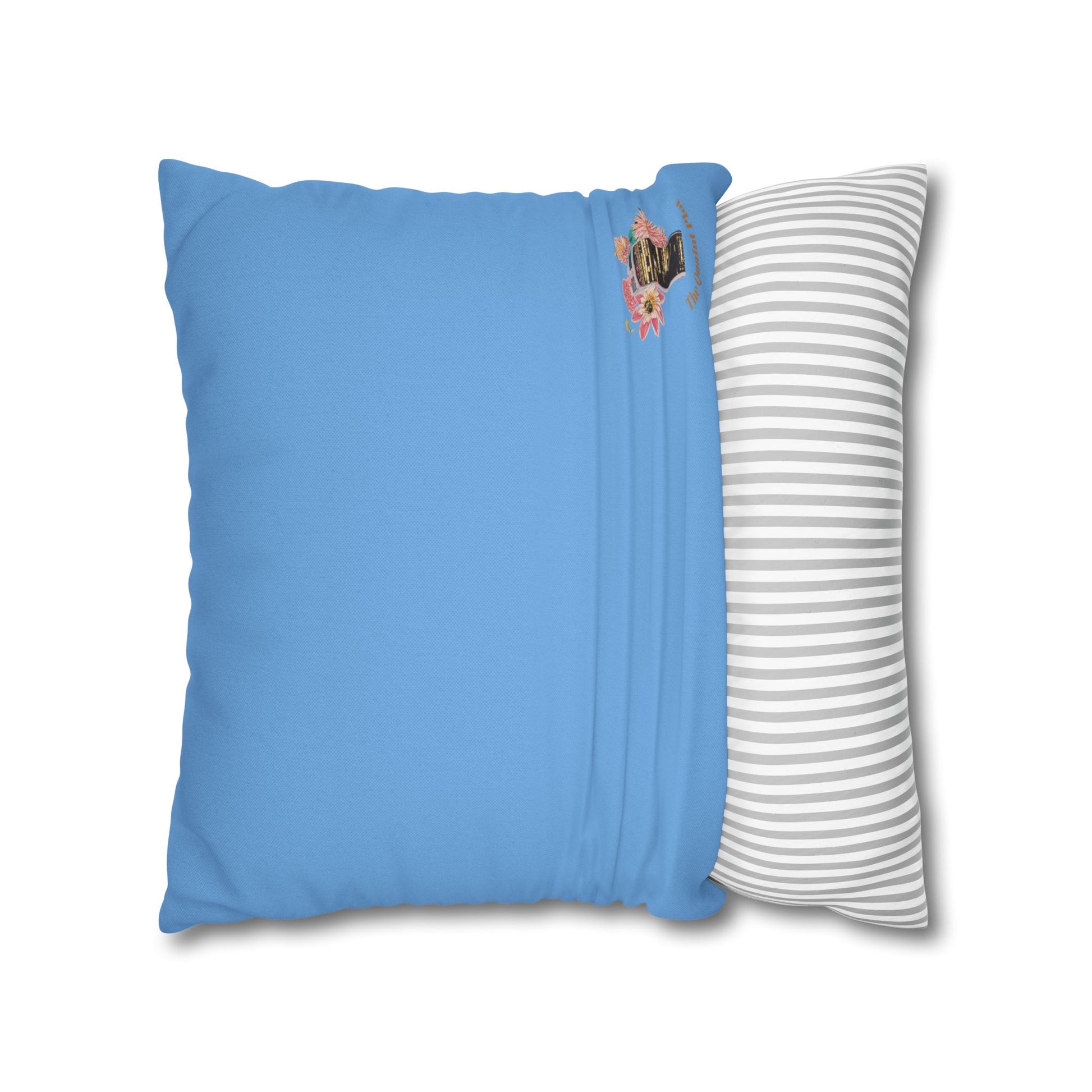 light-blue-pillowcase-squirrels-and-apple-tree-floral-design - front view