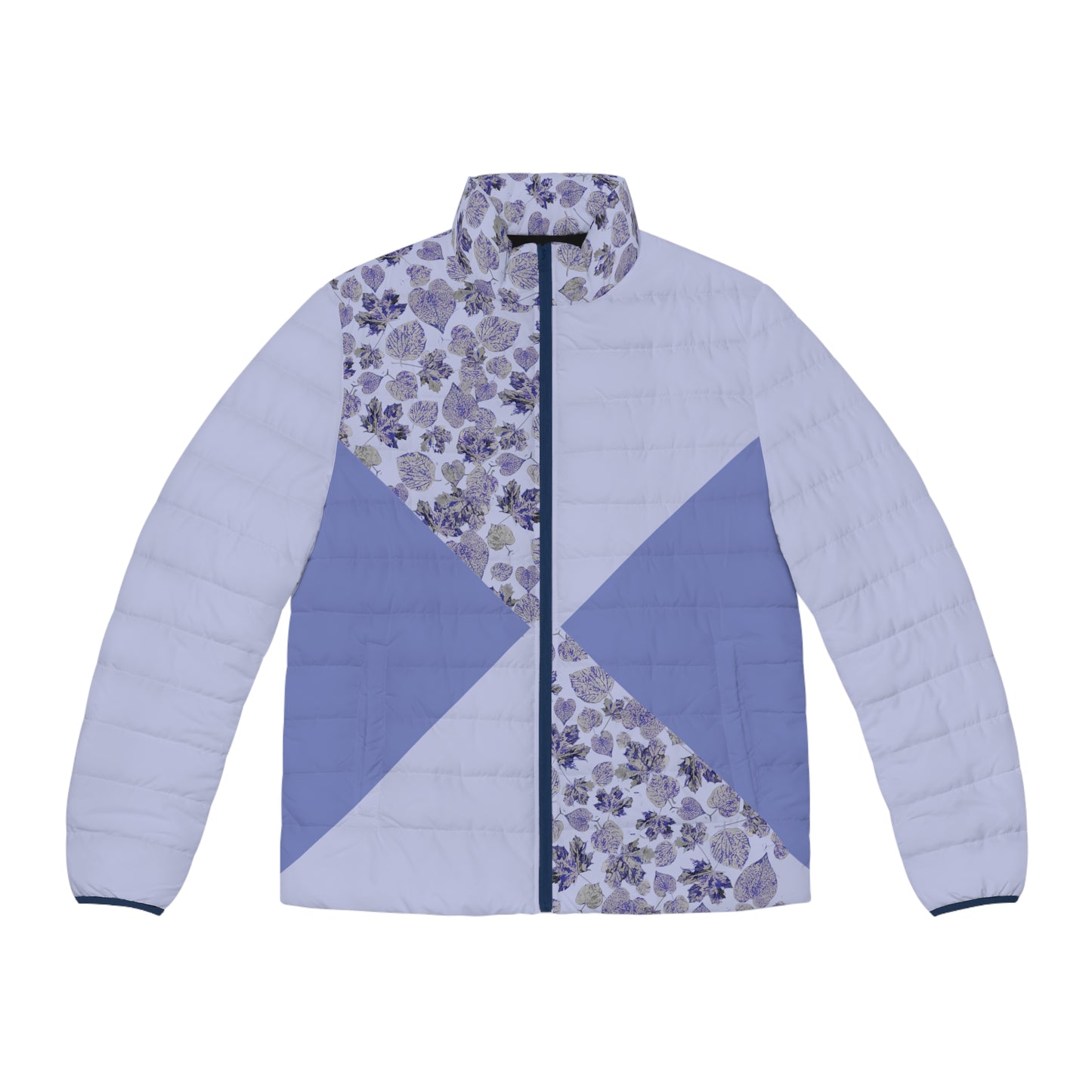 Foliage Explosion double Blues Puffer Jacket