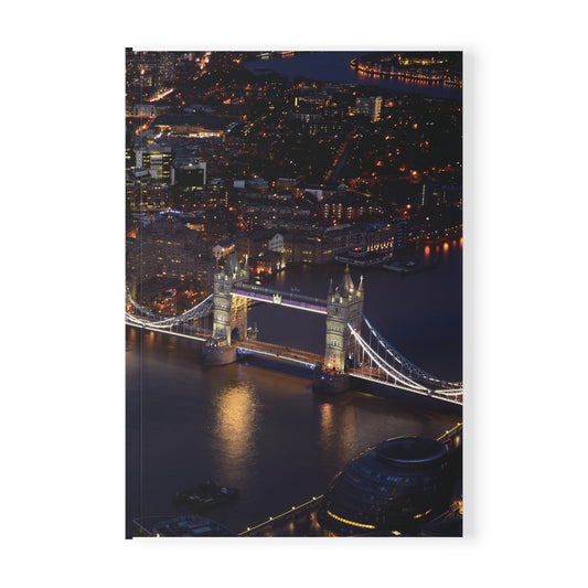 notebook-shard-at-night-tower-bridge-and-the-tower-of-london-urban-view-a5-softcover - front view