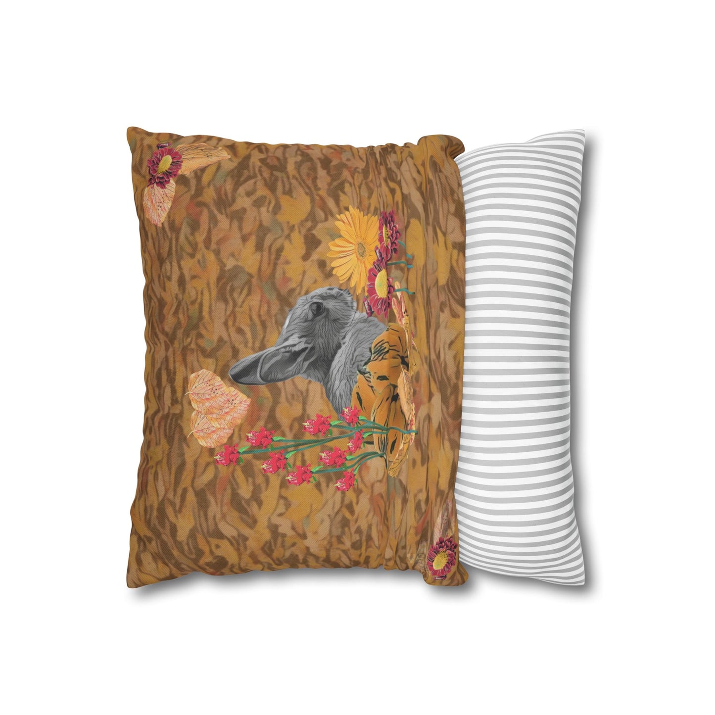 foliage-background-nature-themed-decorative-pillowcase-cozy-home-accent-gift-for-nature-lovers-fall-decor-eco-friendly-cushion-cover - front view