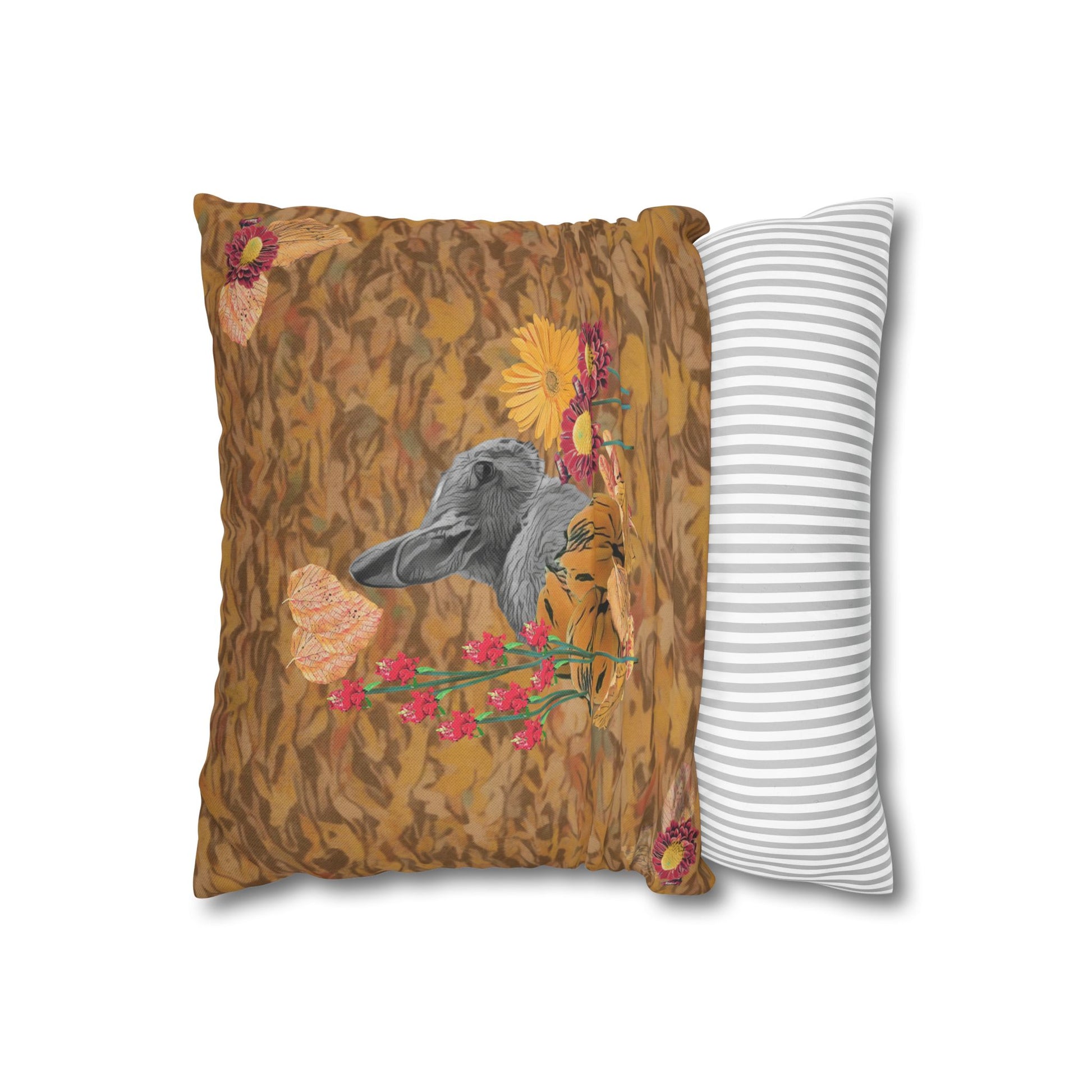 foliage-background-nature-themed-decorative-pillowcase-cozy-home-accent-gift-for-nature-lovers-fall-decor-eco-friendly-cushion-cover - front view