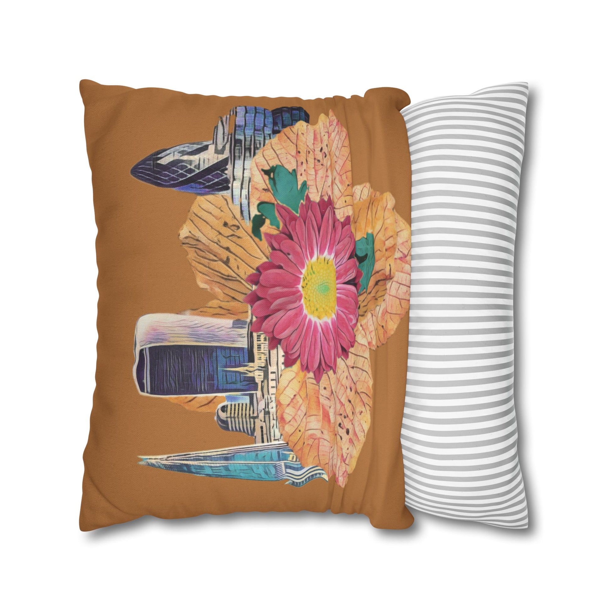 pillowcase-london-landmarks-autumn-floral-foliage - front view