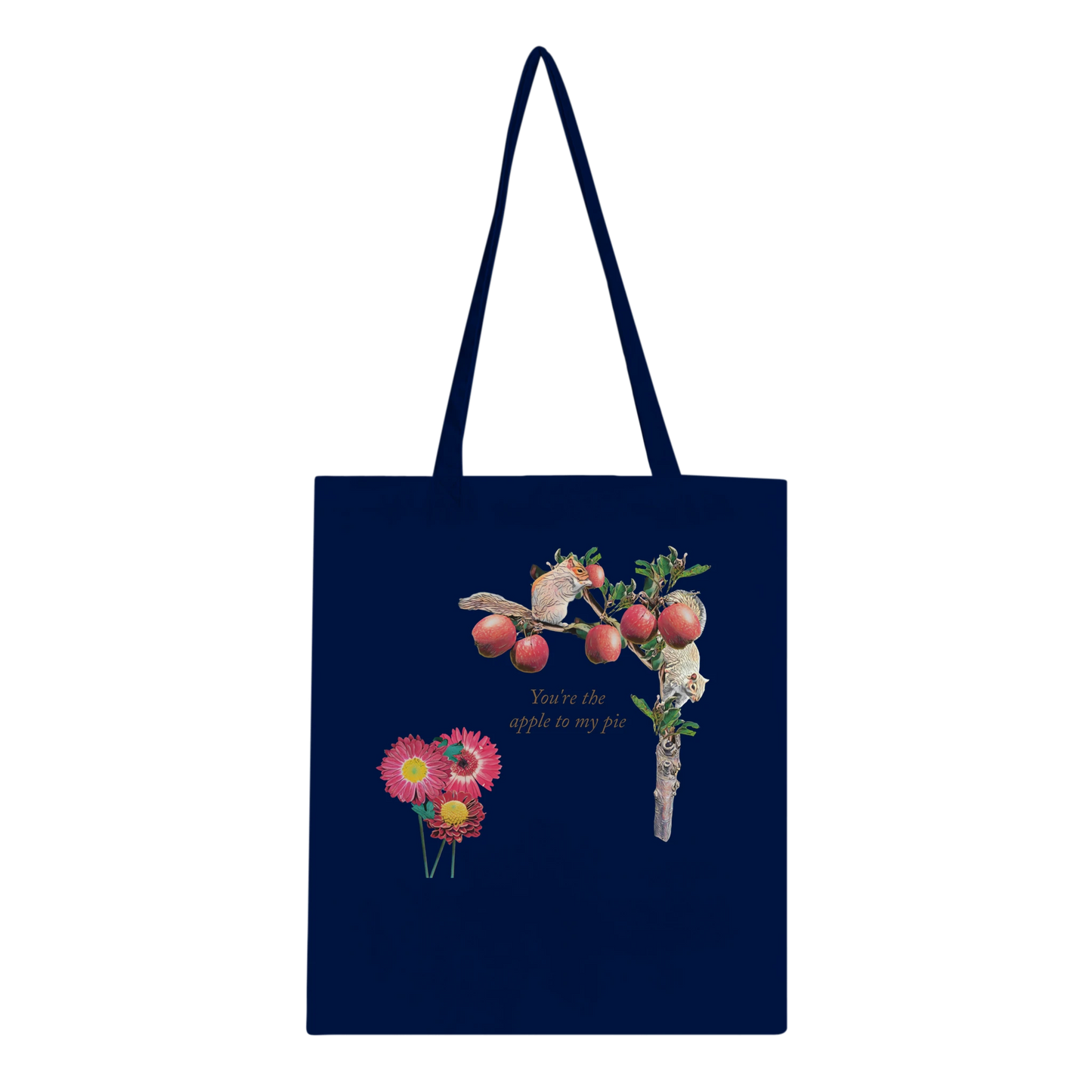 eco-friendly-tote-bag-with-squirrel-and-apples-design-10l-cotton-carrier - front view