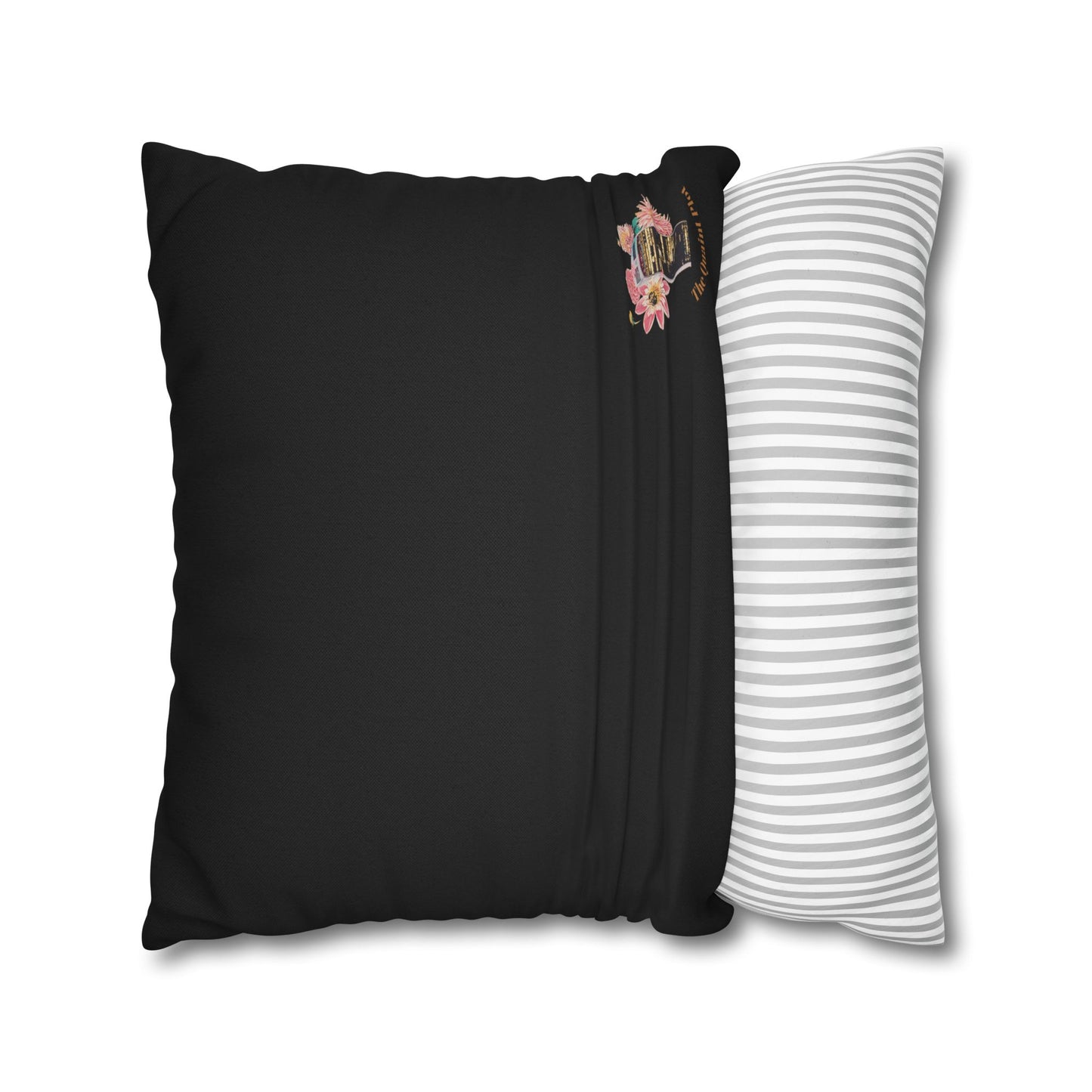 black-nature-themed-decorative-pillowcase-cozy-home-accent-gift-for-nature-lovers-fall-decor-eco-friendly-cushion-cover - front view