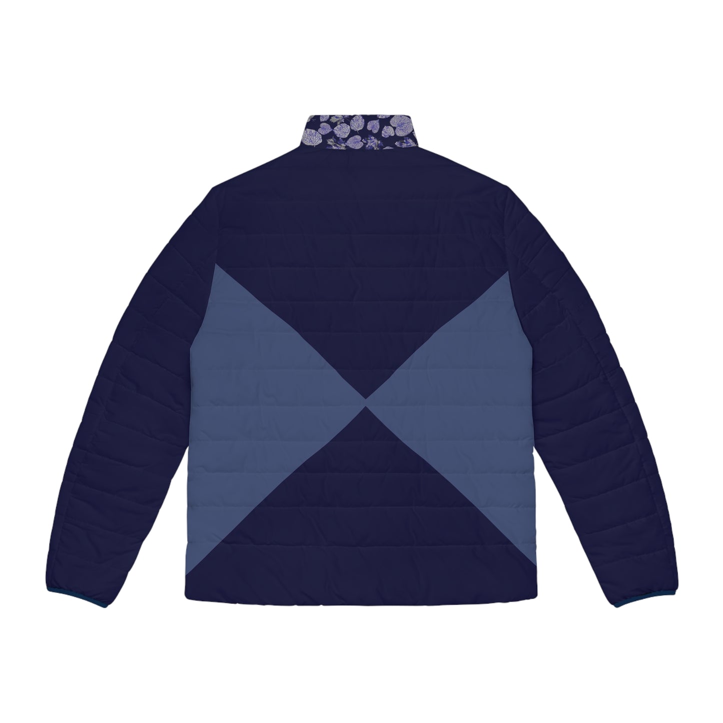 Foliage Explosion  dark double Blues Puffer Jacket