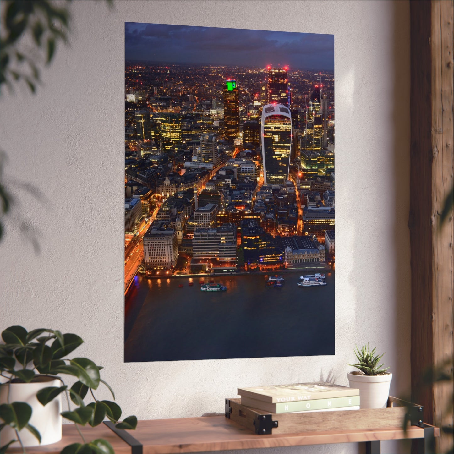 urban-nightscape-fine-art-poster-city-decor-wall-art-home-decoration-gift-for-art-lovers-modern-aesthetic - front view