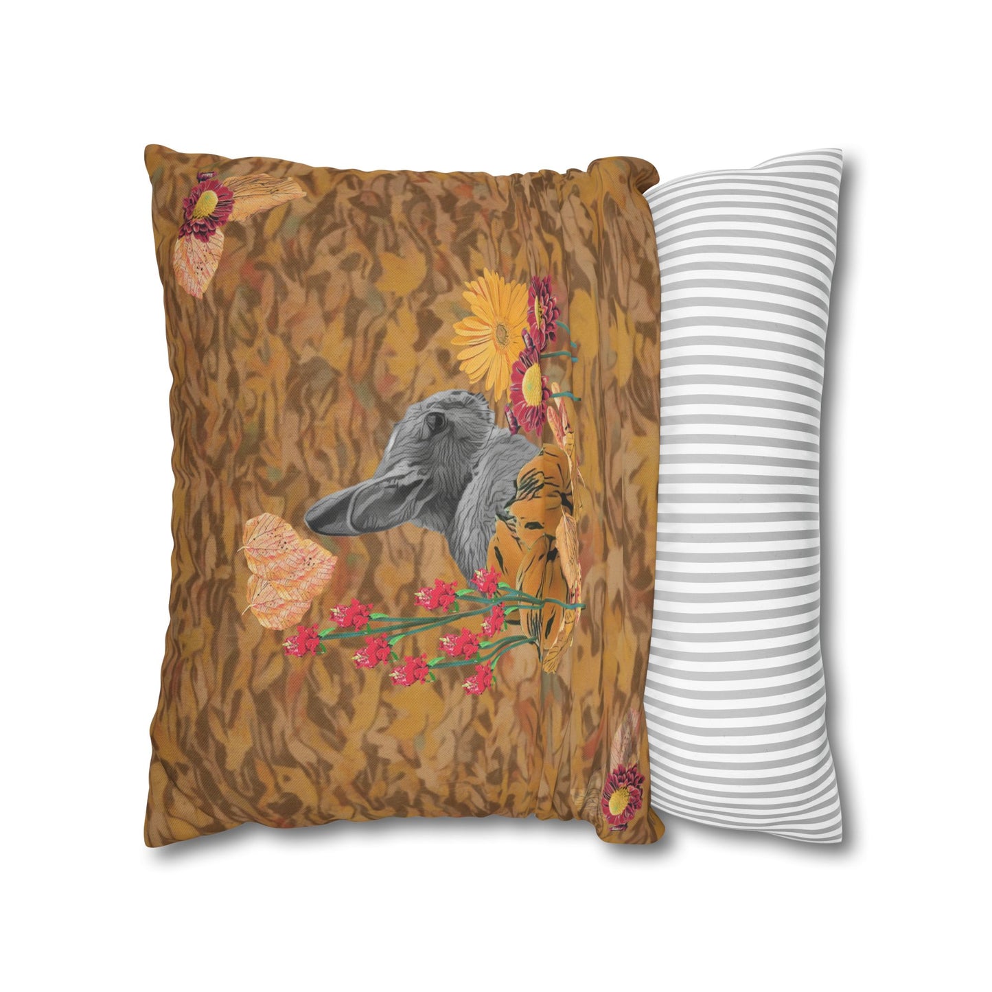 foliage-background-nature-themed-decorative-pillowcase-cozy-home-accent-gift-for-nature-lovers-fall-decor-eco-friendly-cushion-cover - front view