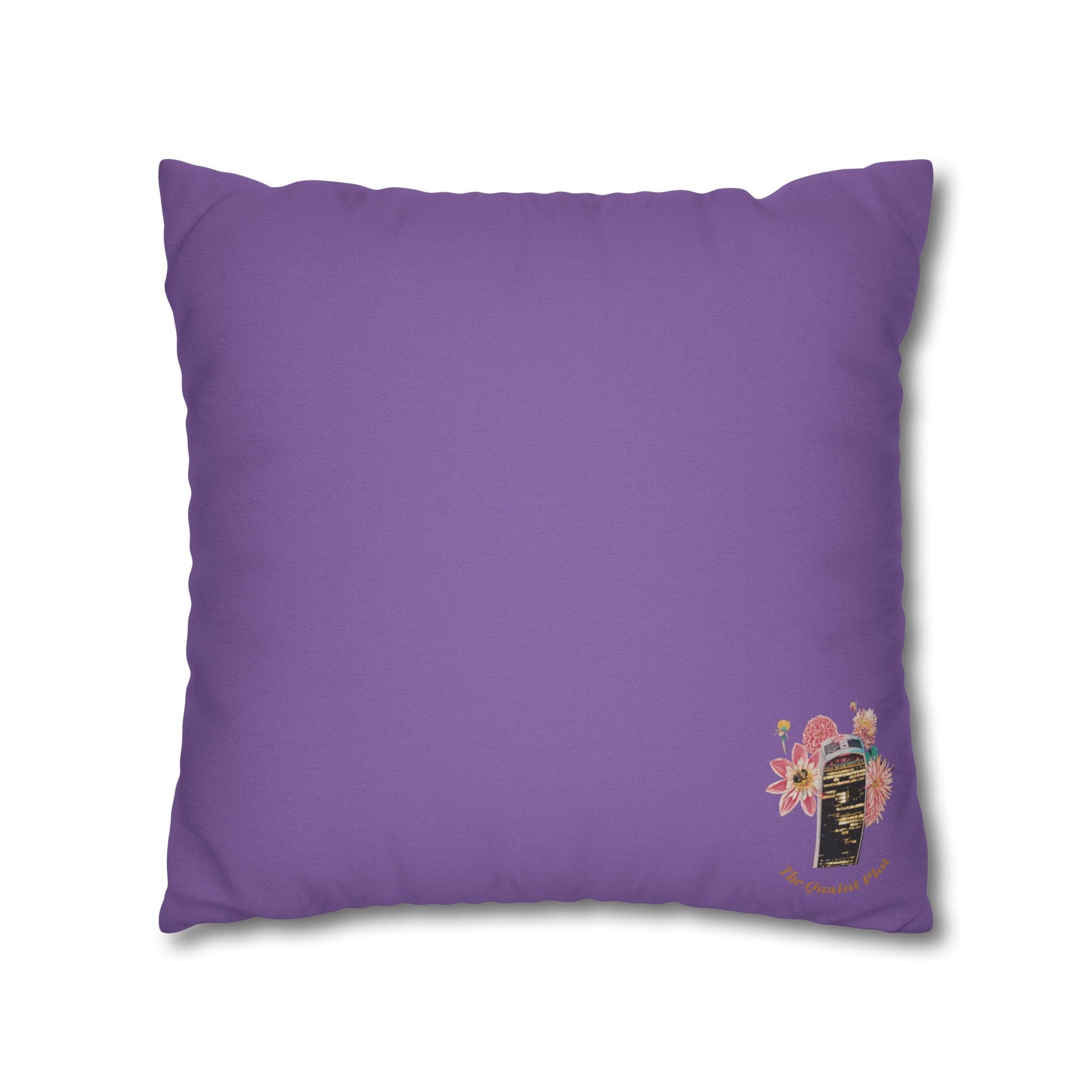 lavander-pillowcase-robin-and-pears-tree-and-sunflower-design - front view
