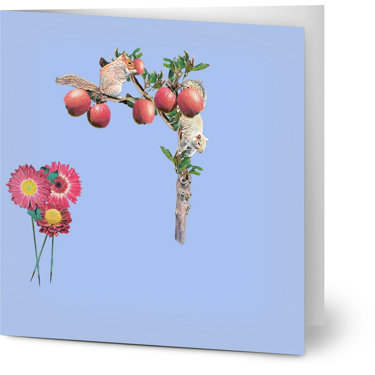 autumn-squirrel-and-apples-greeting-cards-pack-of-10-personalized-cards - front view