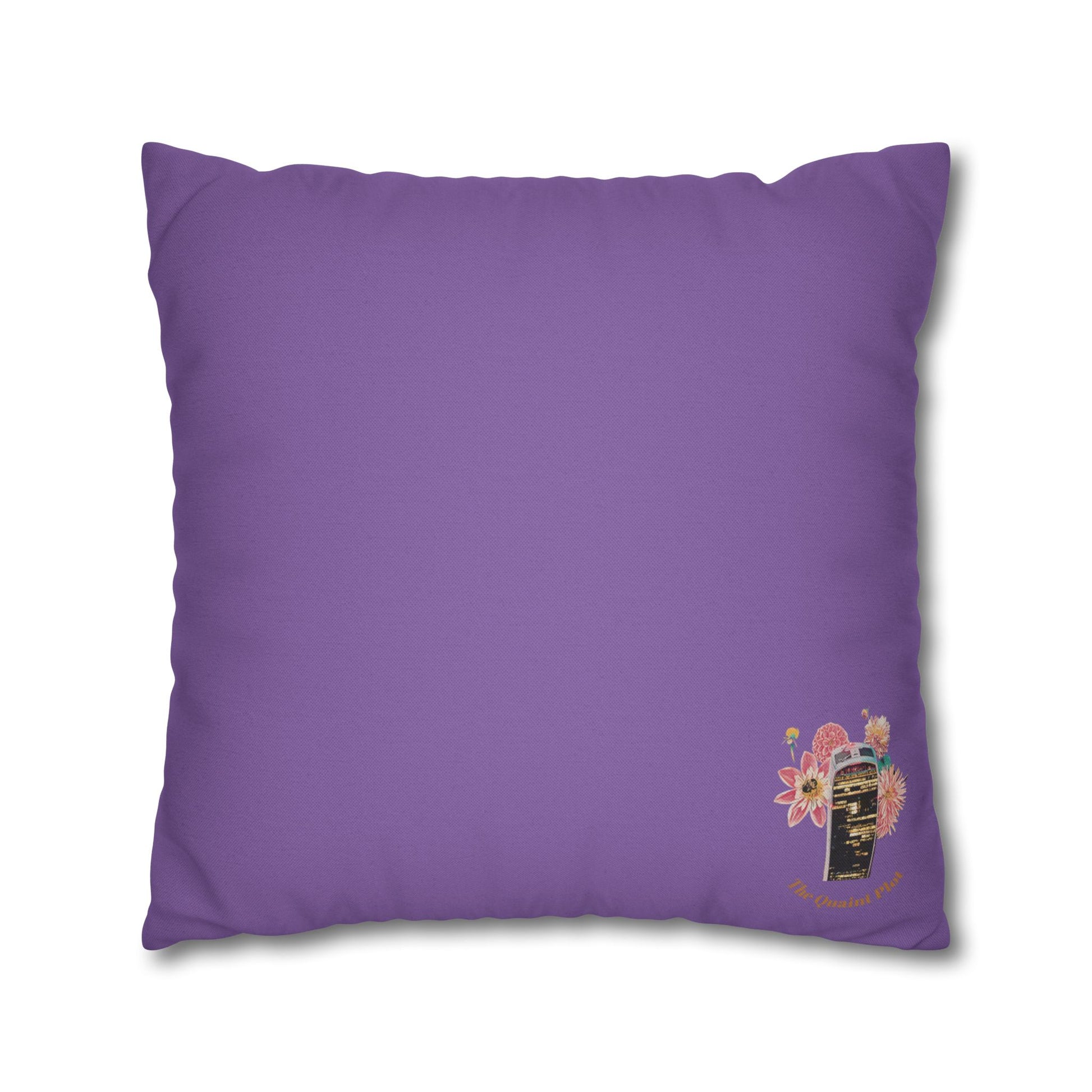 lavander-pillowcase-robin-and-pears-tree-and-sunflower-design - front view
