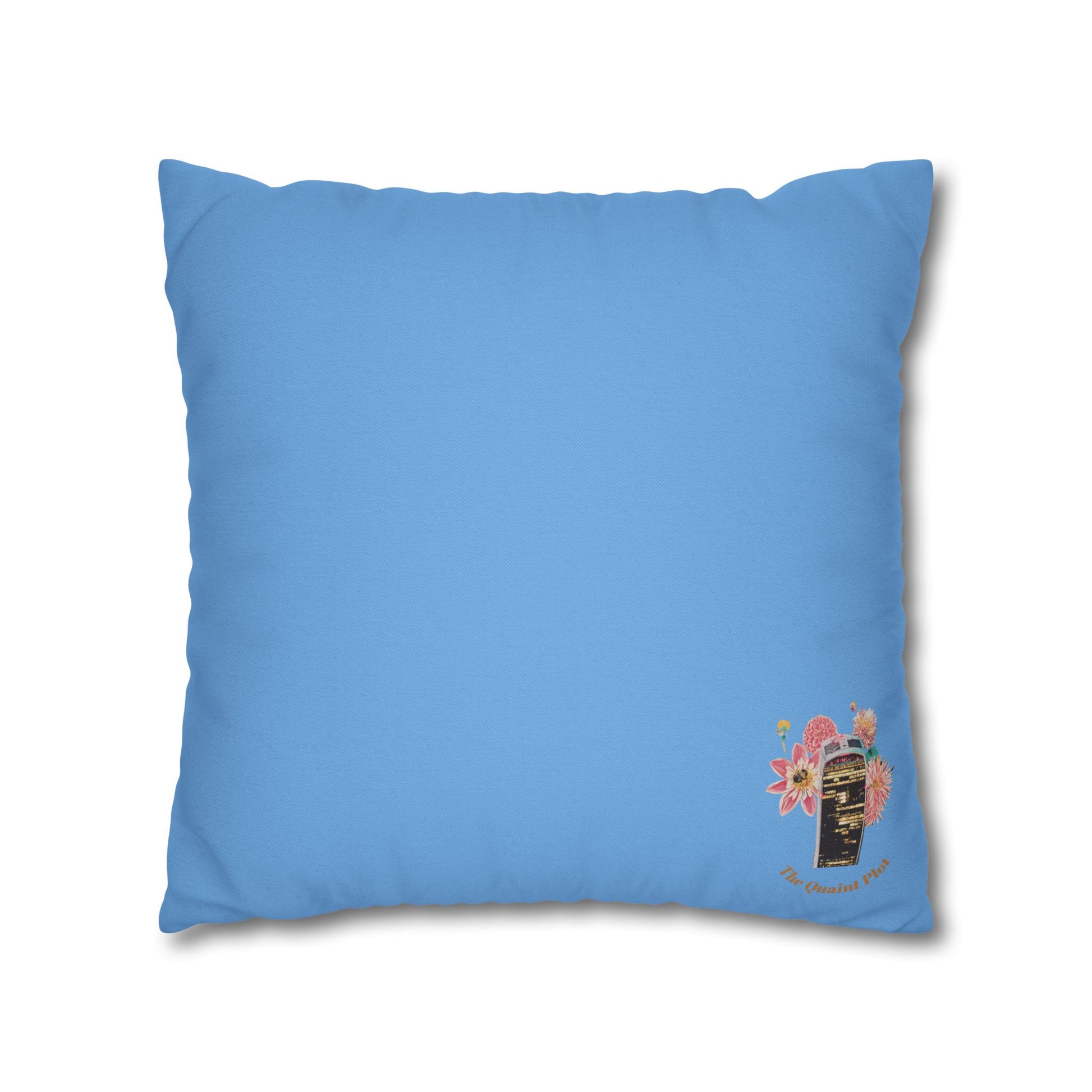light-blue-pillowcase-squirrels-and-apple-tree-floral-design - front view