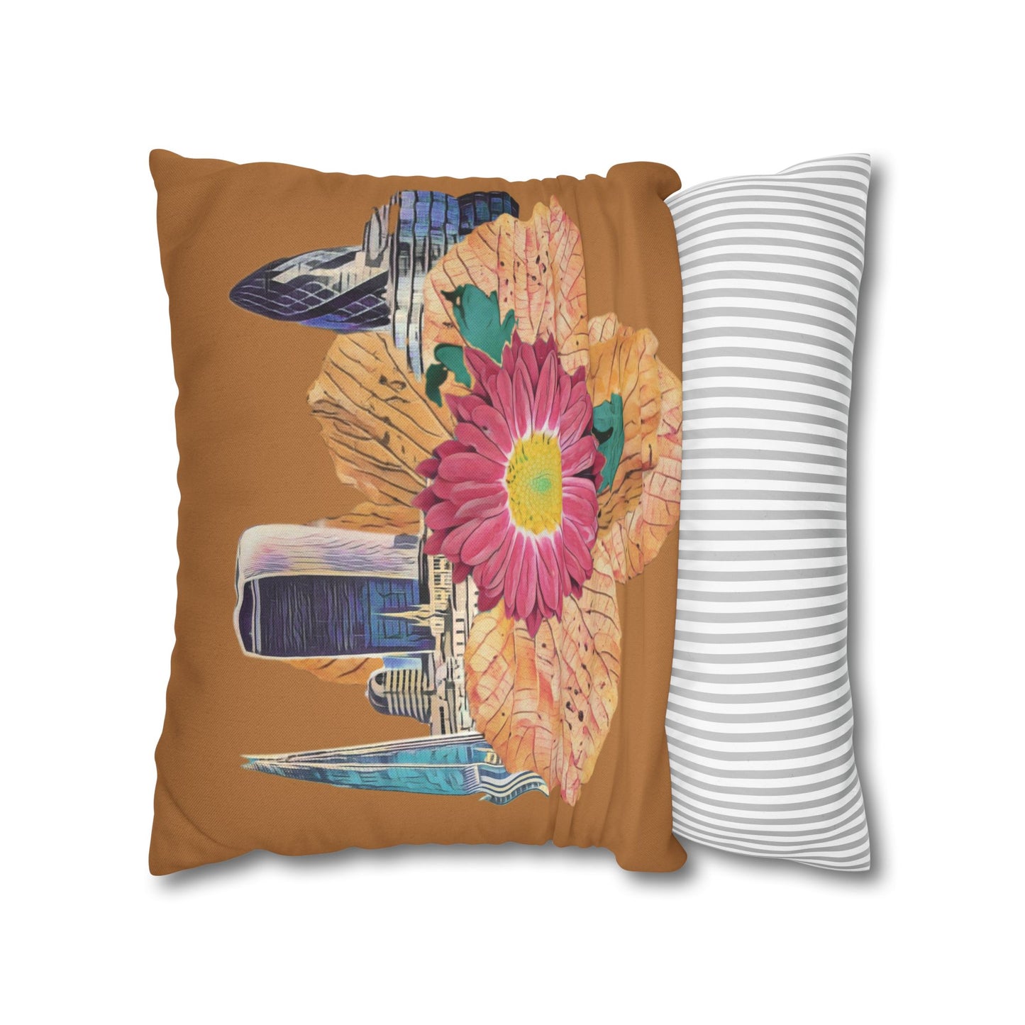 pillowcase-london-landmarks-autumn-floral-foliage - front view