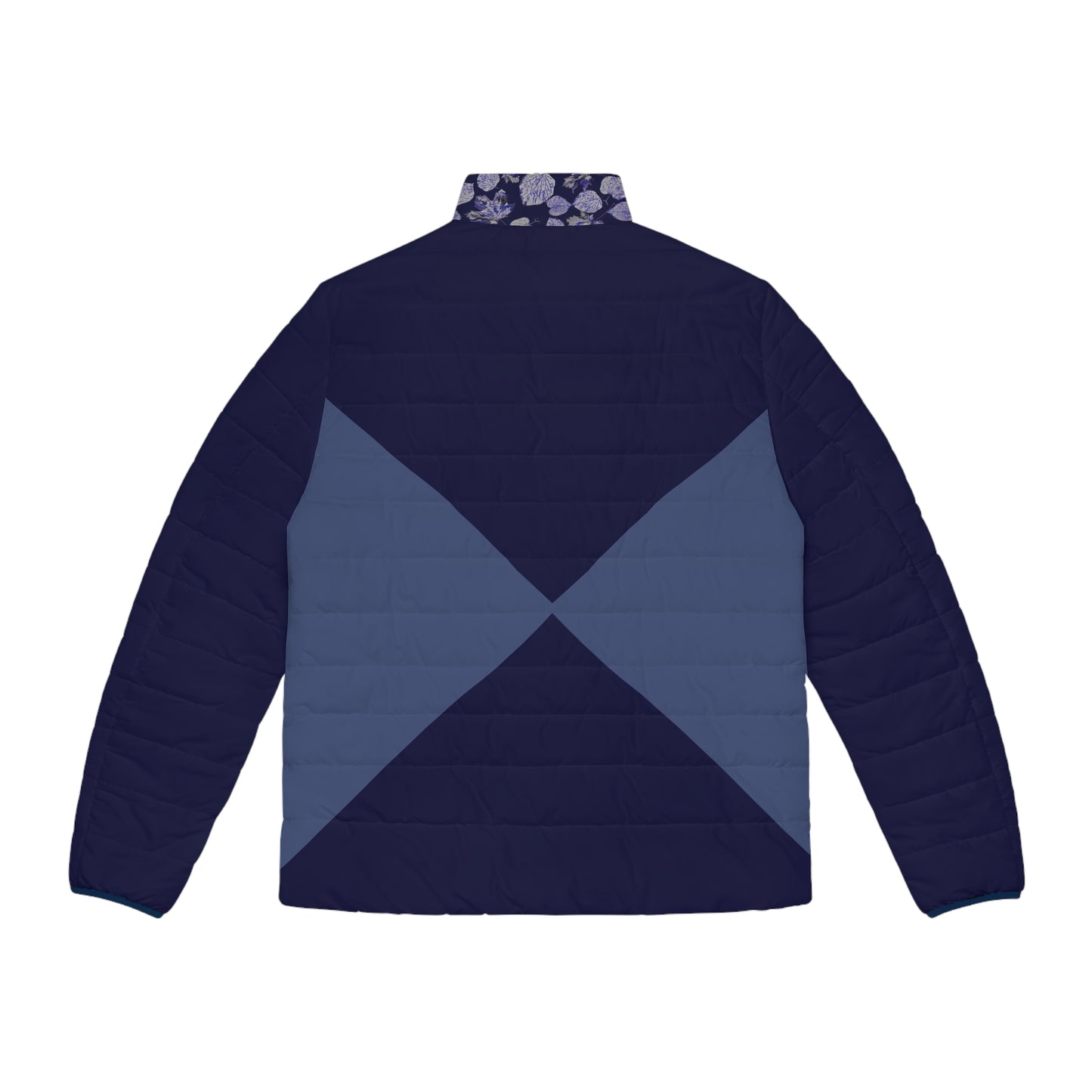 Symmetric  Foliage Explosion  dark double Blues Puffer Jacket