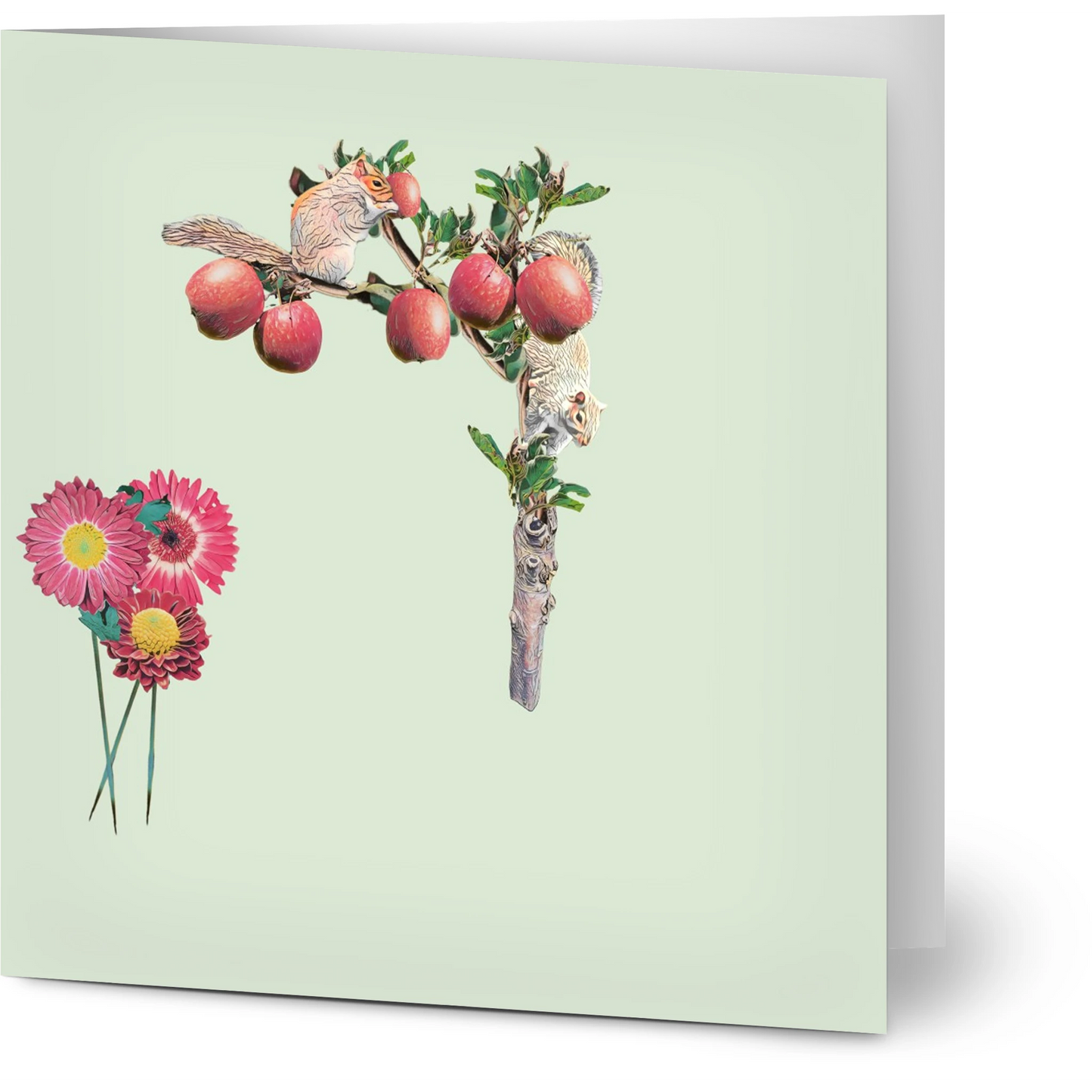 autumn-squirrel-and-apples-greeting-cards-pack-of-10-personalized-cards - front view